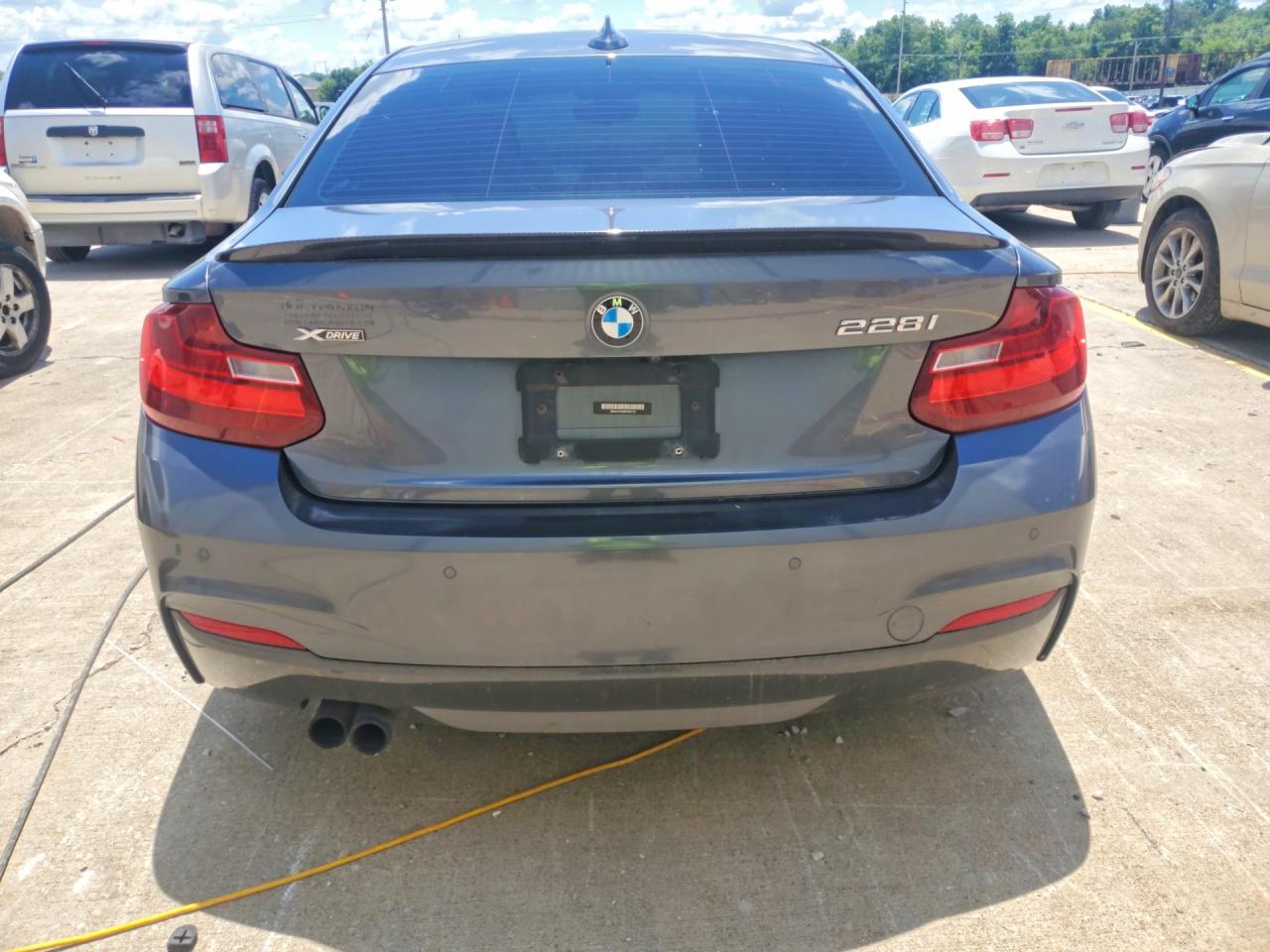 2015 Bmw 228 Xi Gray vin: WBA1F7C59FVX95772