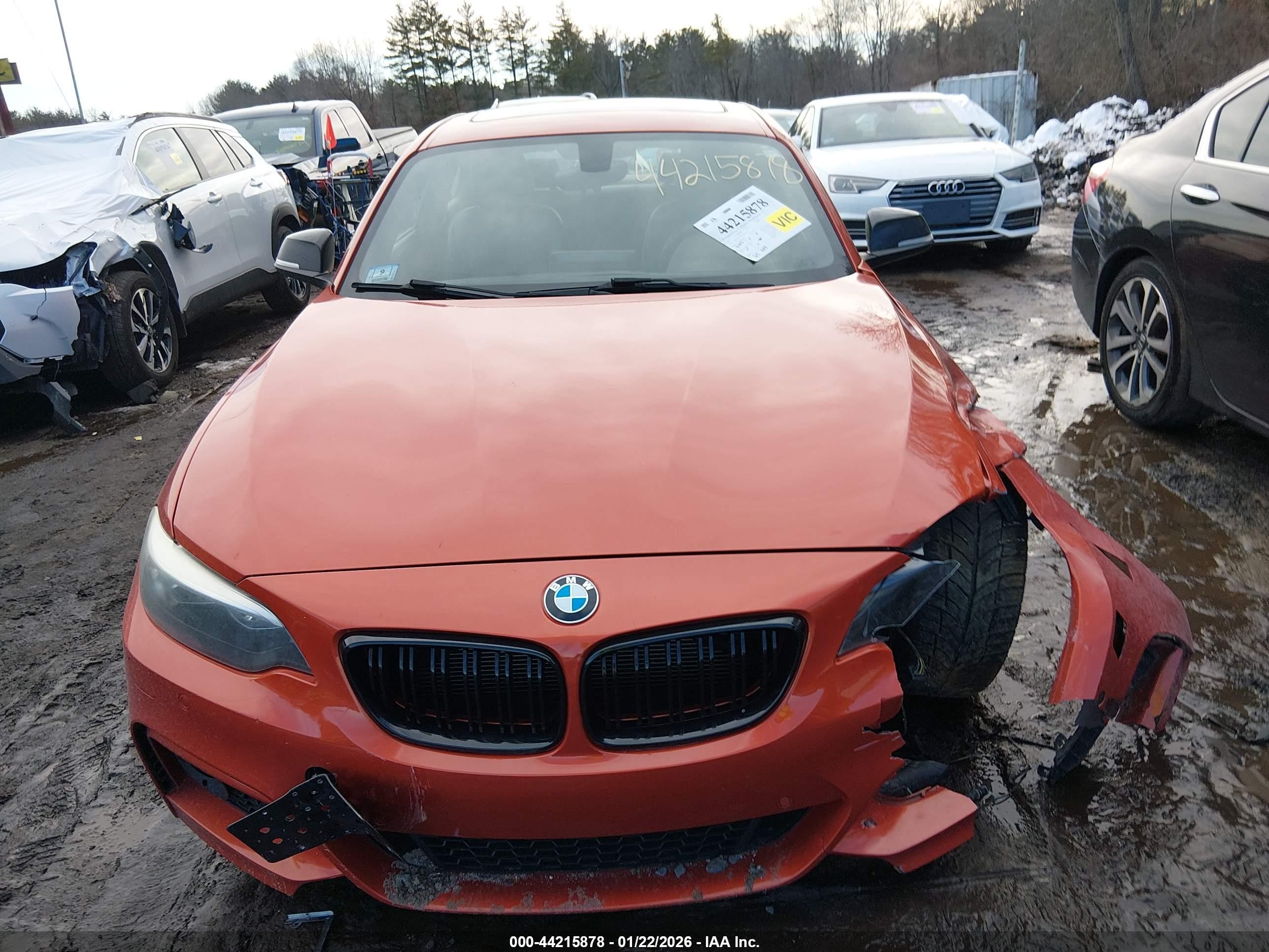 2015 Bmw 228i Xdrive Orange vin: WBA1F7C5XFVX95716