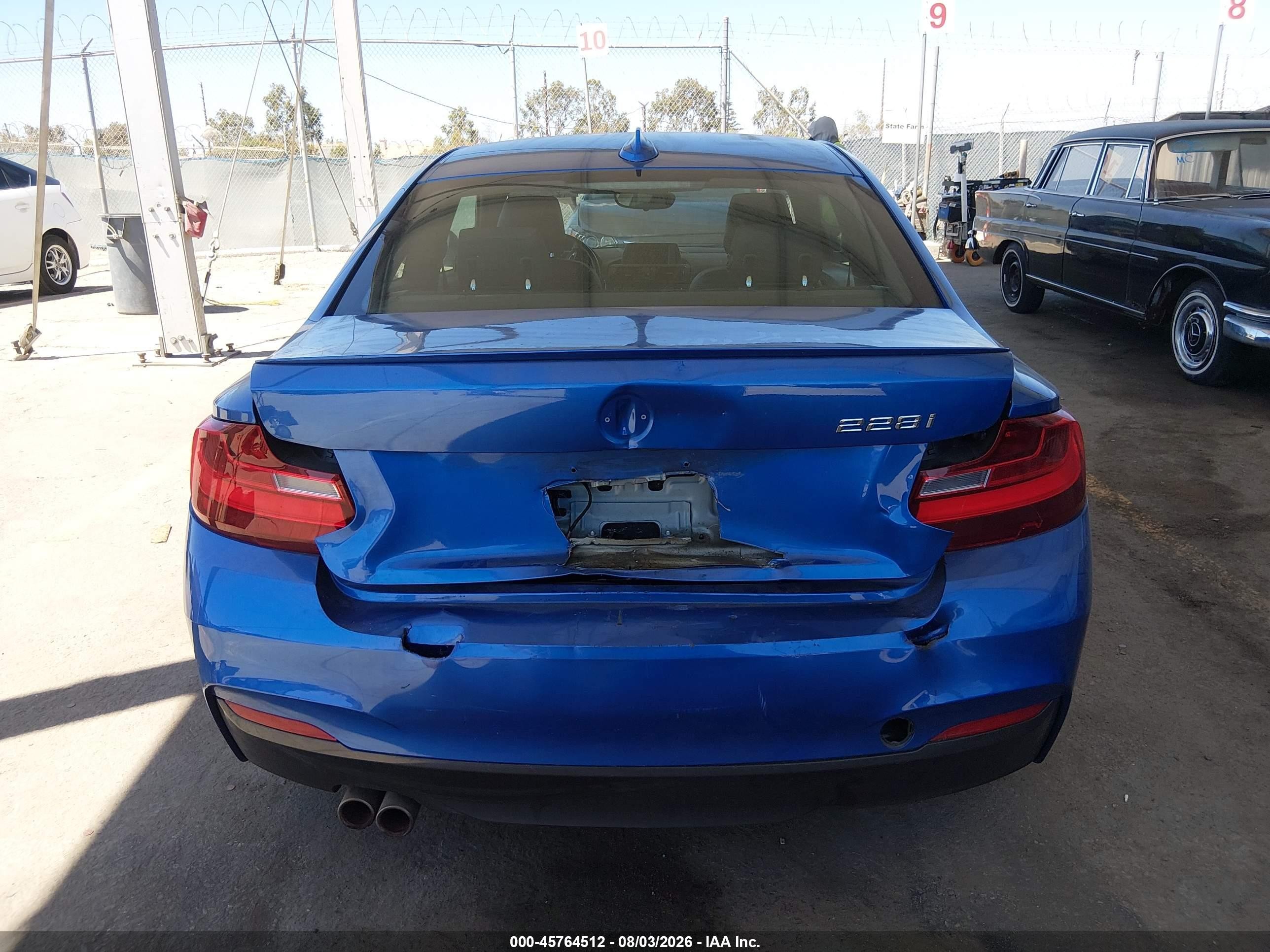 2015 Bmw 228i Синий vin: WBA1F9C53FVW98532