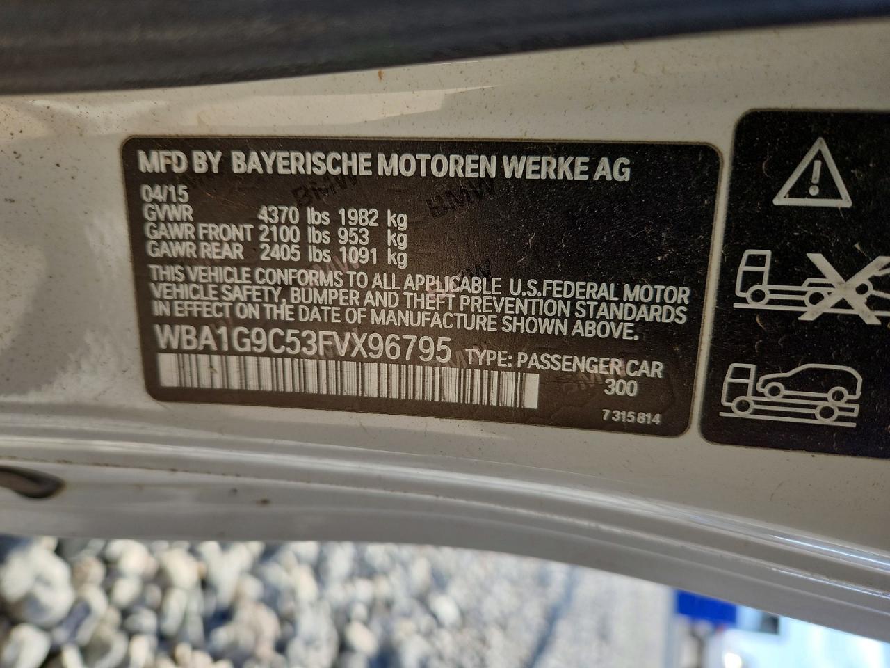 2015 Bmw 228 Xi Sulev White vin: WBA1G9C53FVX96795