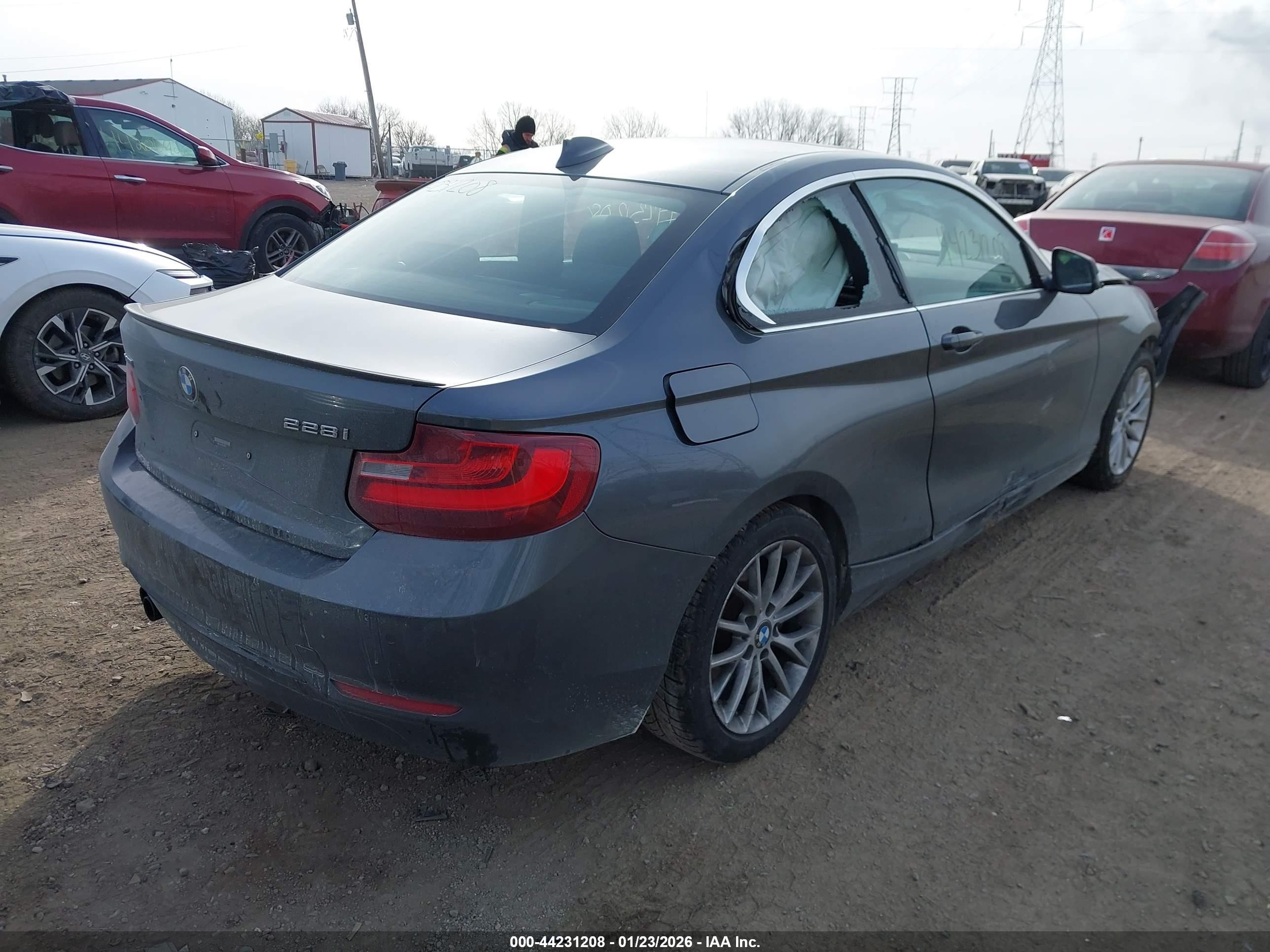 2016 Bmw 228i Xdrive Gray vin: WBA1G9C59GV599521