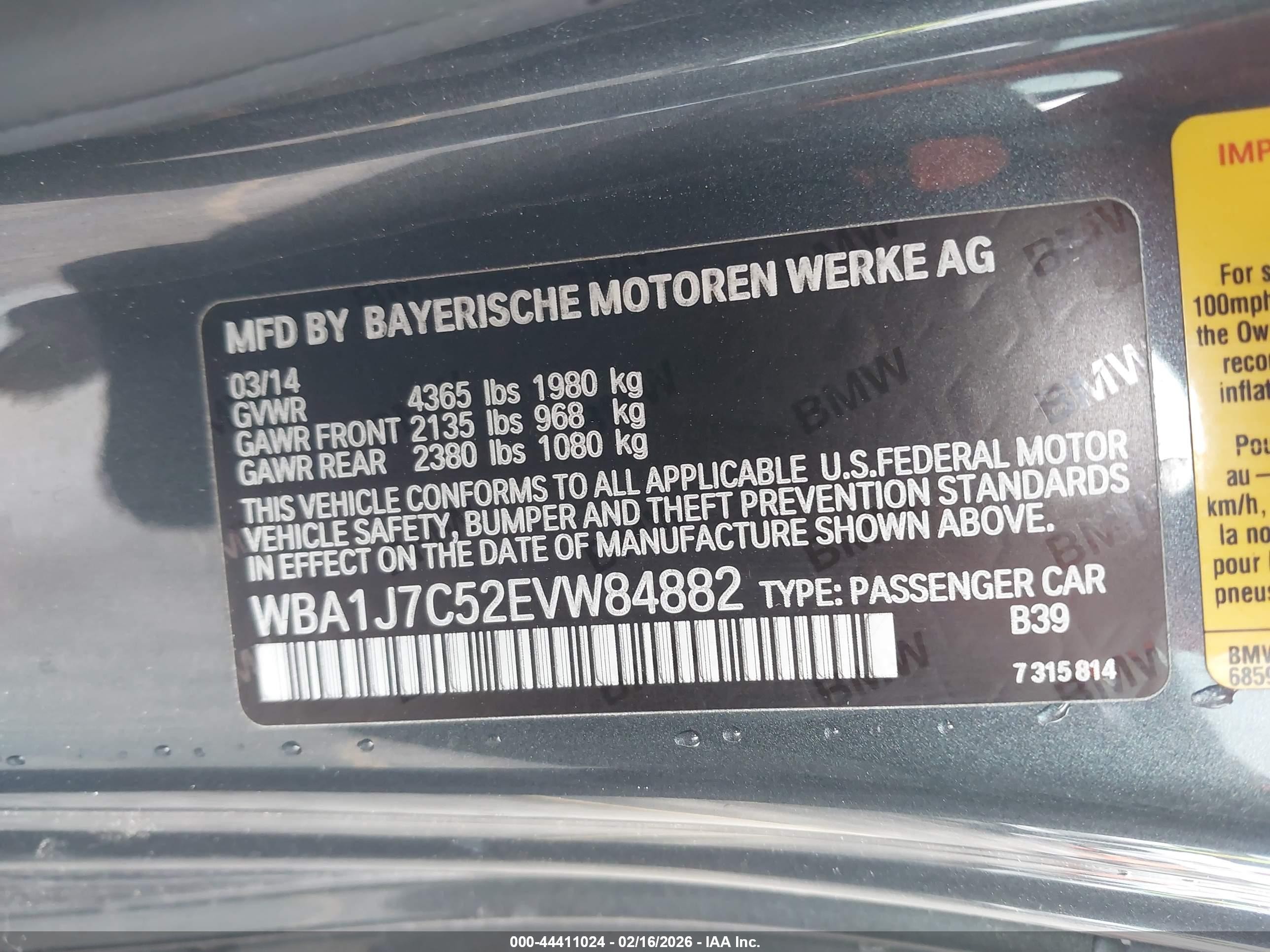 2014 Bmw M235   Gray vin: WBA1J7C52EVW84882