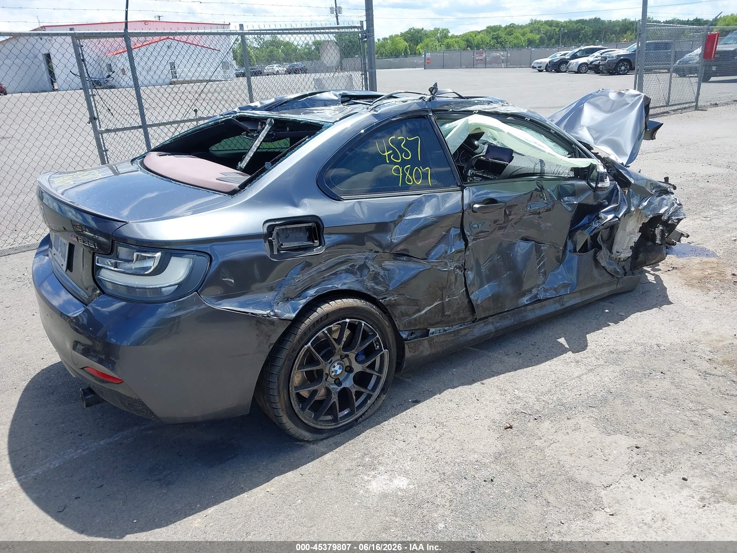 2015 Bmw M235   Gray vin: WBA1J7C59FV358725