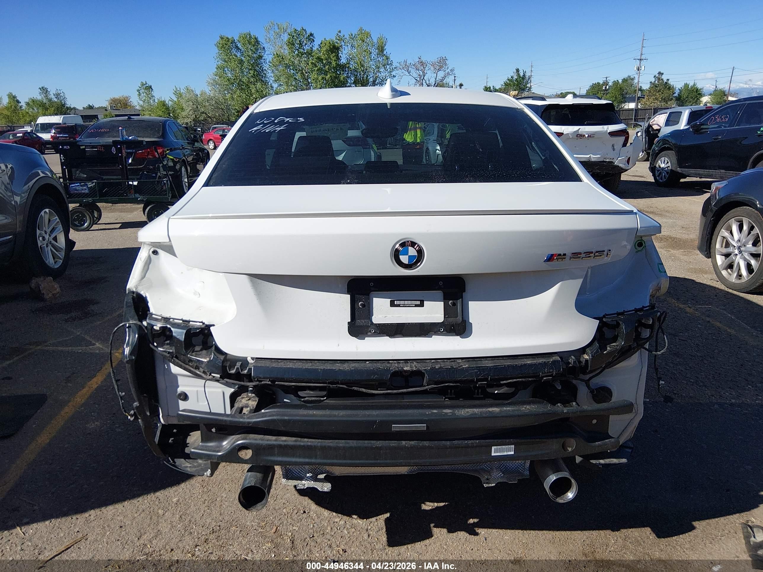 2015 Bmw M235   White vin: WBA1J7C5XFV289088