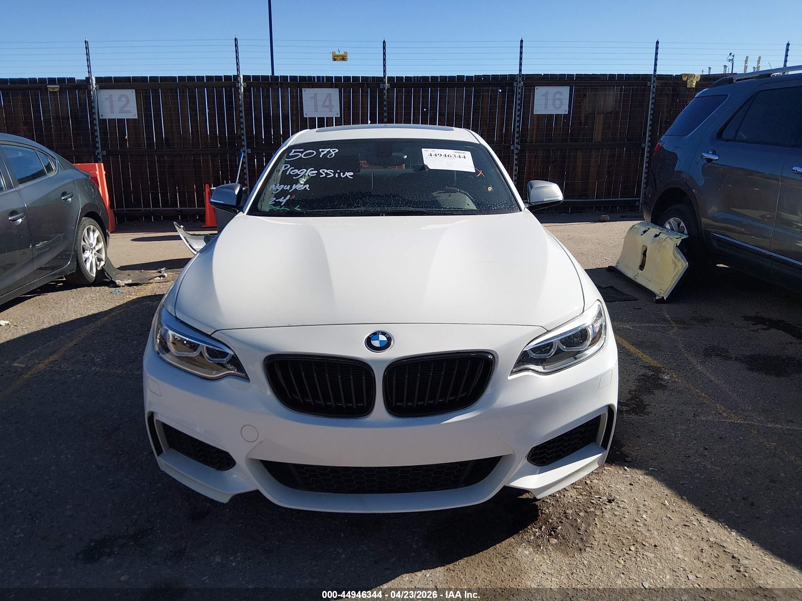 2015 Bmw M235   White vin: WBA1J7C5XFV289088