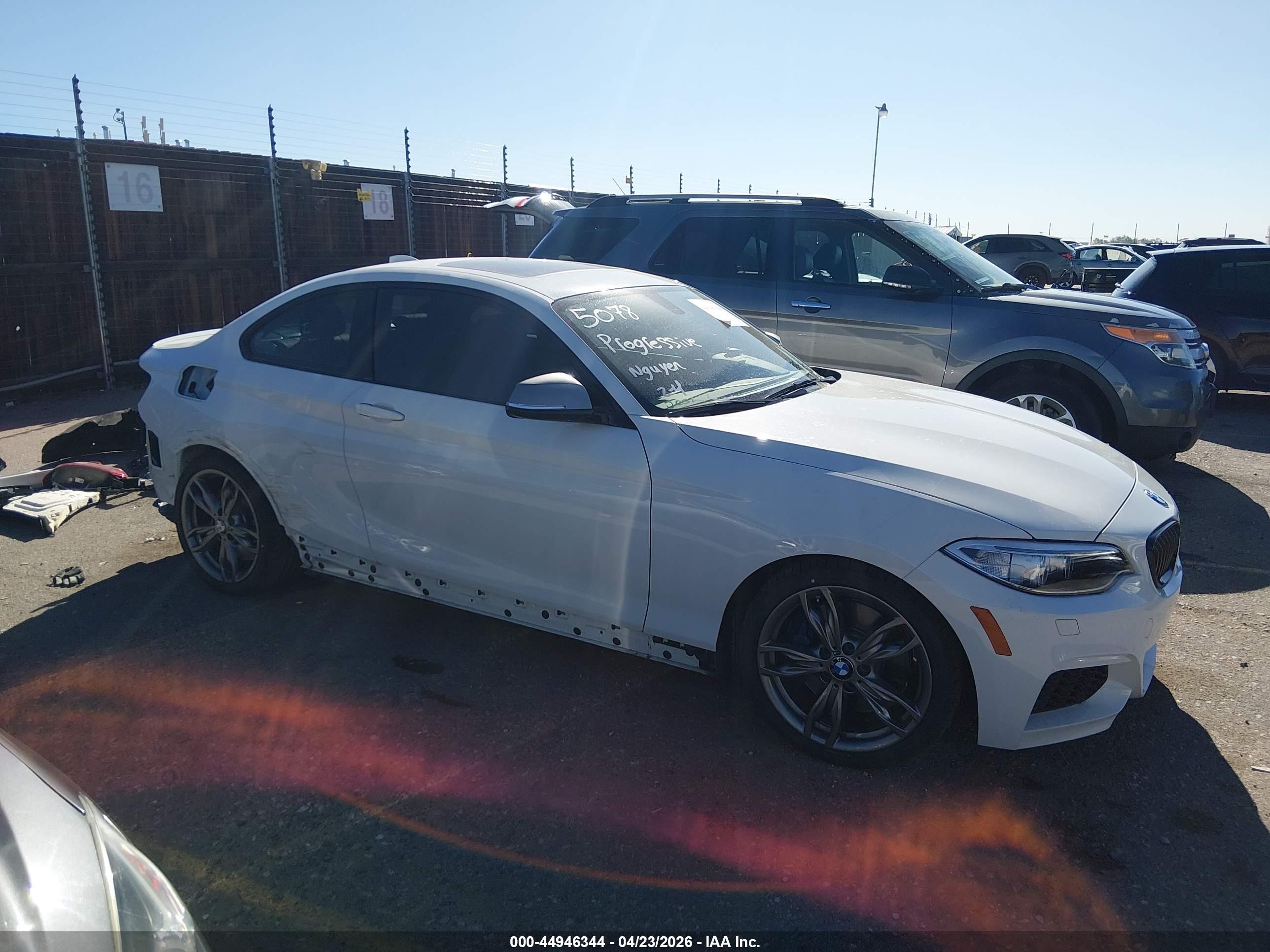 2015 Bmw M235   White vin: WBA1J7C5XFV289088
