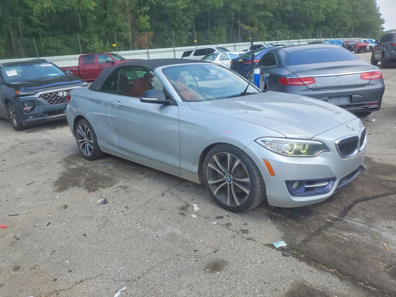 2015 Bmw 228 I Gray vin: WBA1K5C51FV242615
