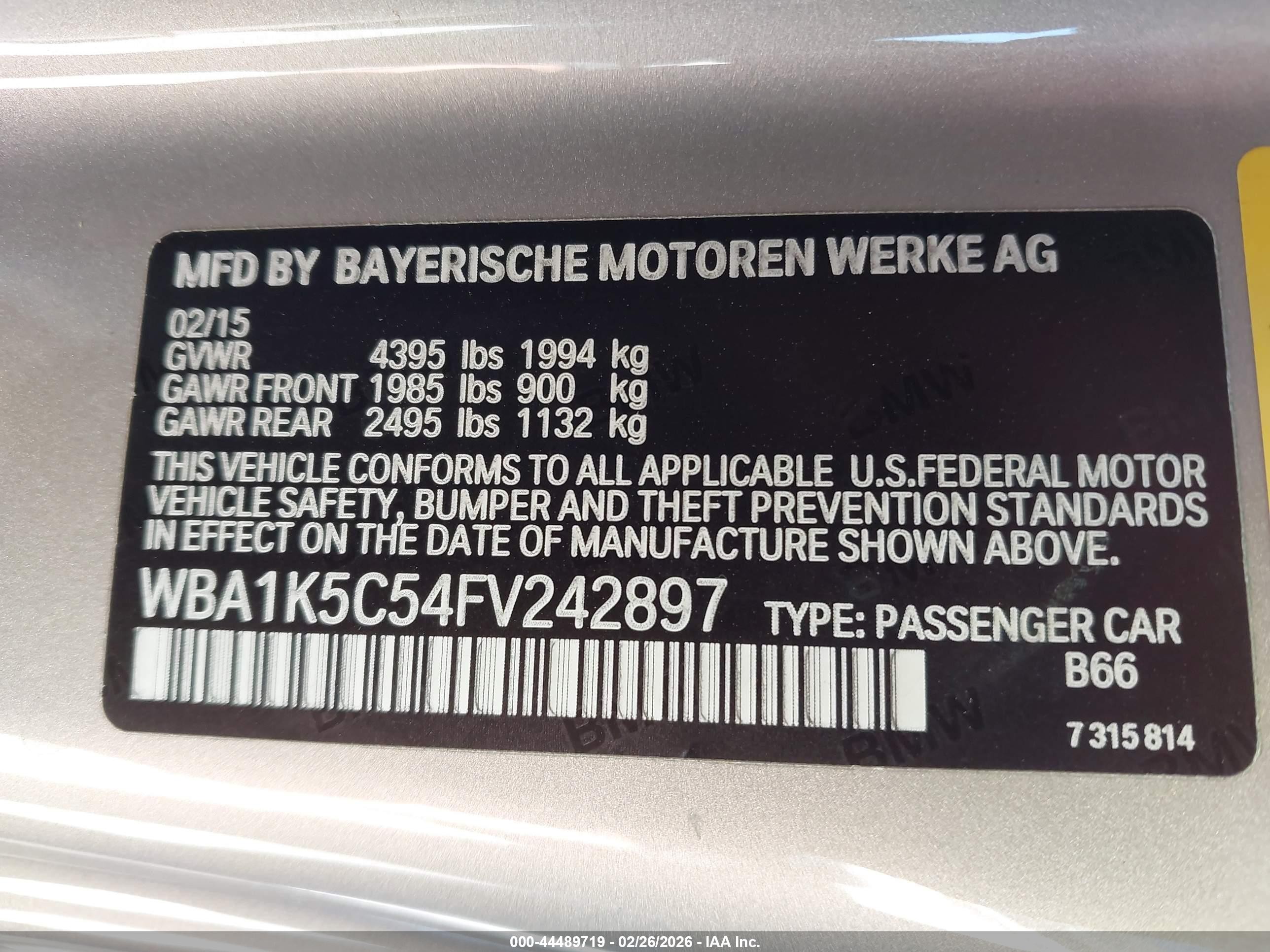 2015 Bmw 228i   Beige vin: WBA1K5C54FV242897