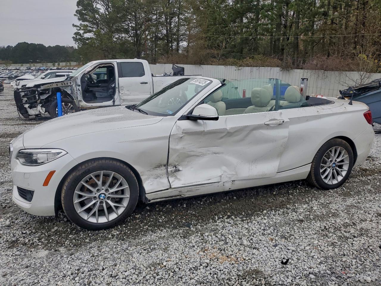 2015 Bmw 228 Xi White vin: WBA1K7C51FV235319