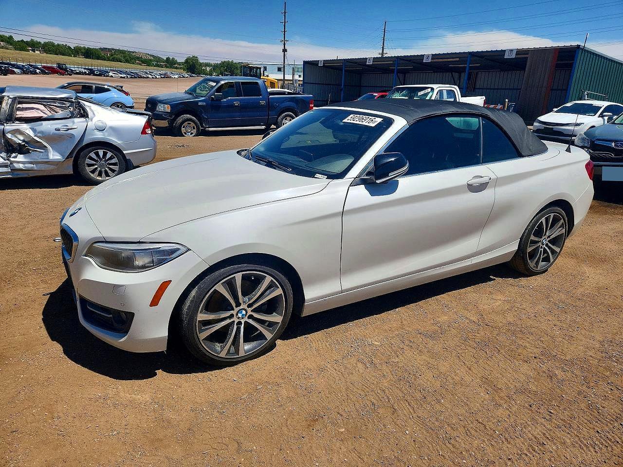 2015 Bmw 228 Xi White vin: WBA1K7C55FV235128