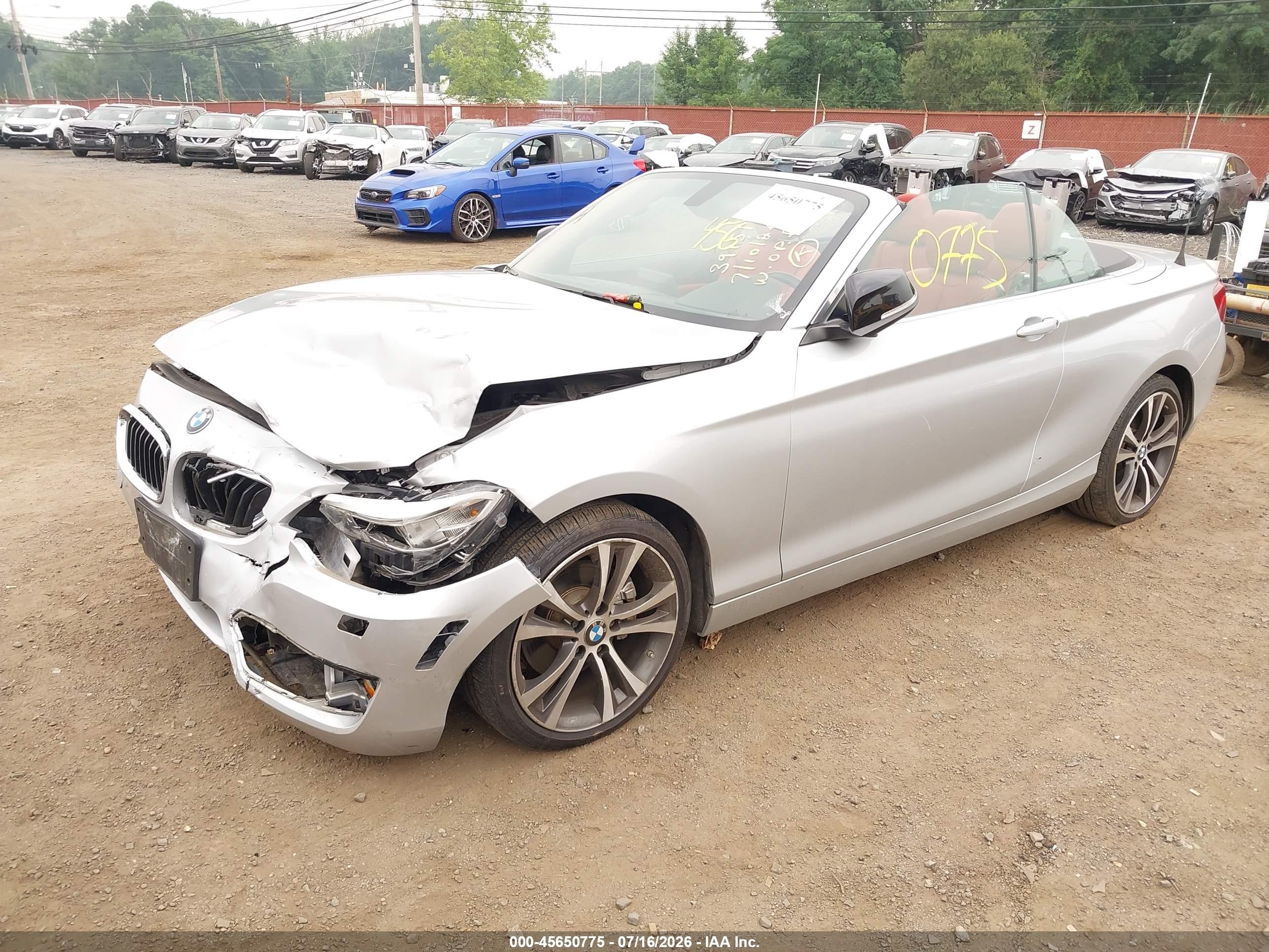 2015 Bmw 228i Xdrive Silver vin: WBA1K7C57FV235065