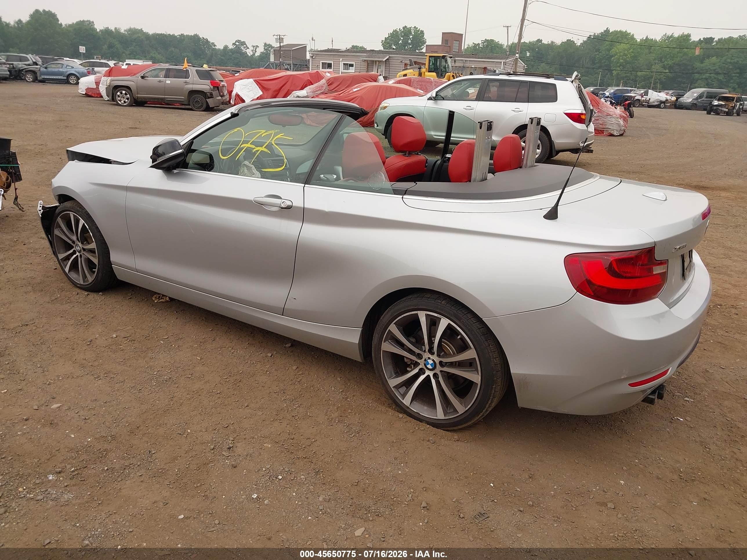 2015 Bmw 228i Xdrive Silver vin: WBA1K7C57FV235065