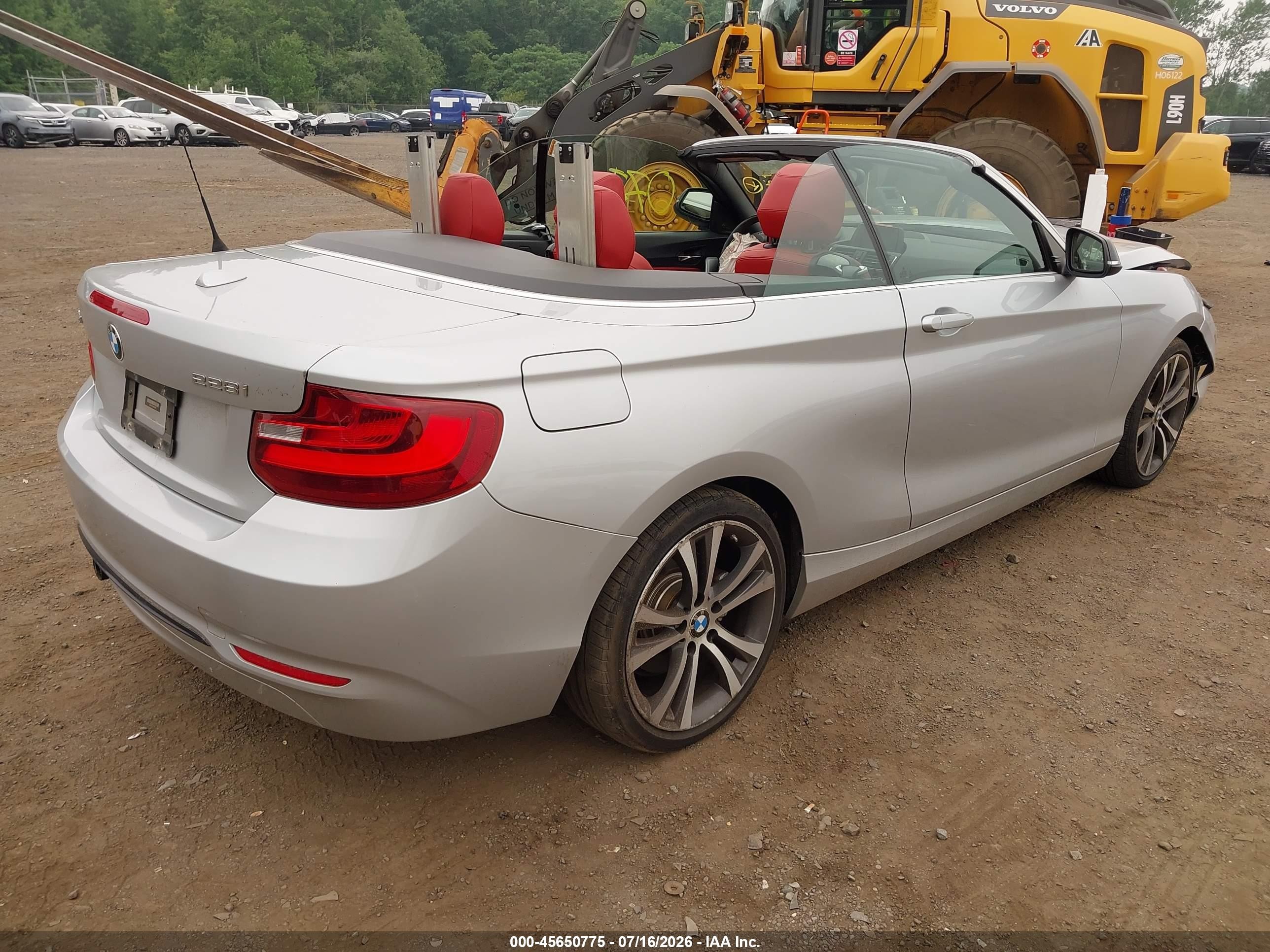 2015 Bmw 228i Xdrive Silver vin: WBA1K7C57FV235065