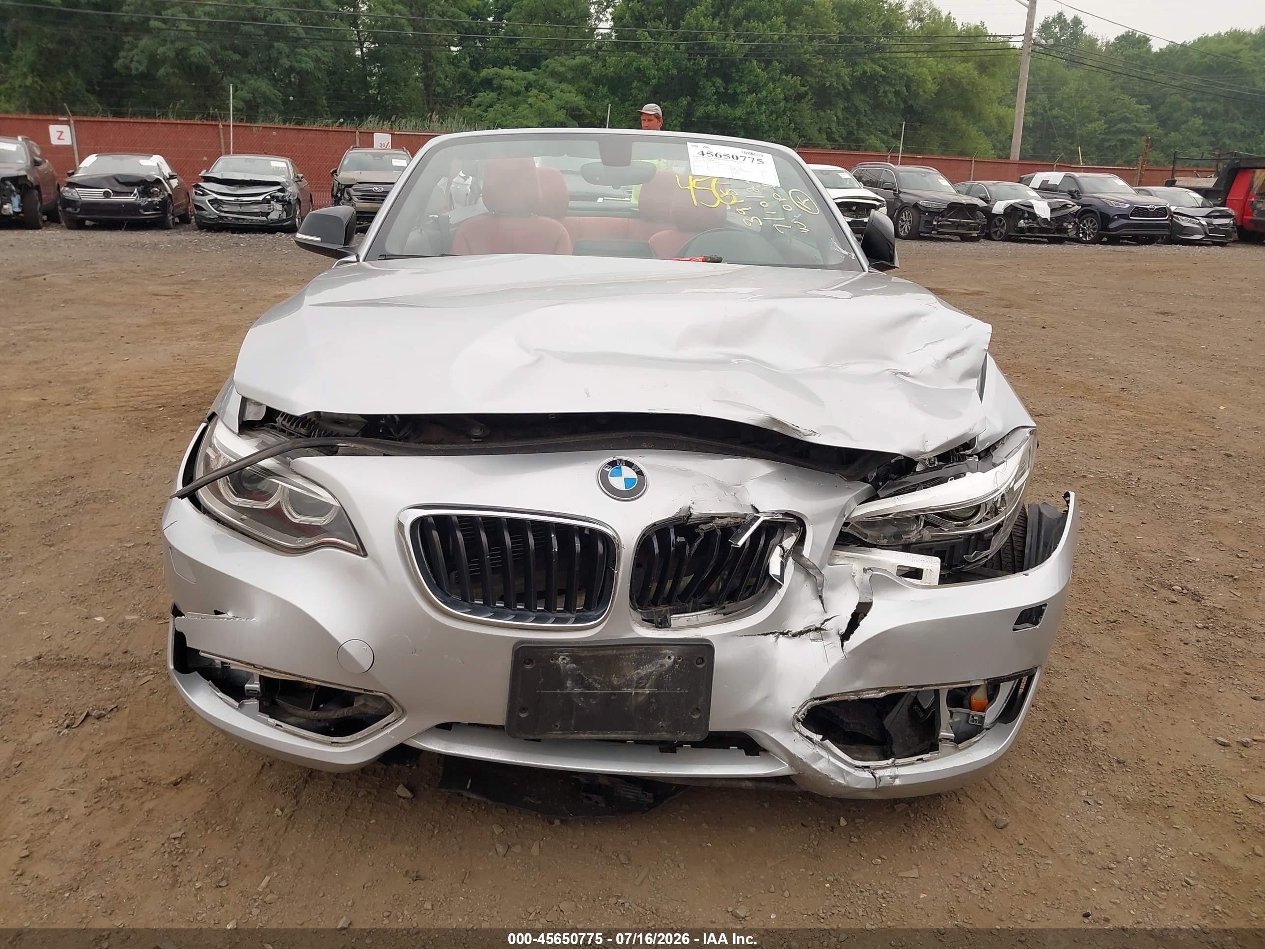 2015 Bmw 228i Xdrive Silver vin: WBA1K7C57FV235065