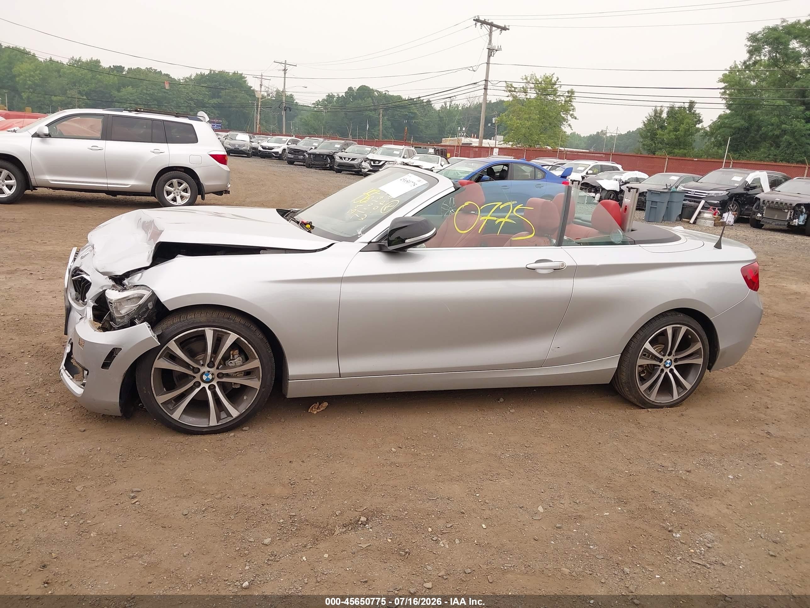 2015 Bmw 228i Xdrive Silver vin: WBA1K7C57FV235065