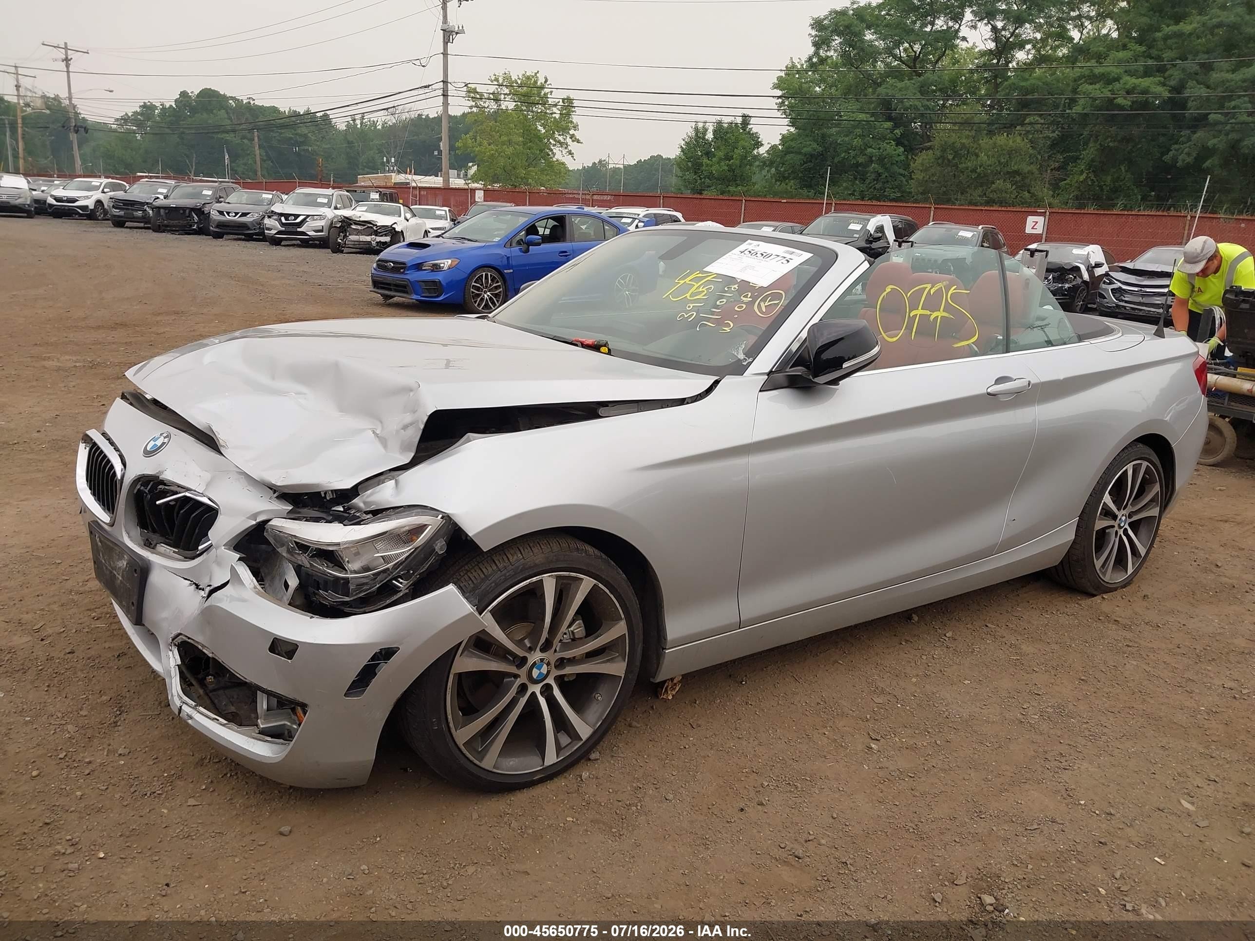 2015 Bmw 228i Xdrive Silver vin: WBA1K7C57FV235065