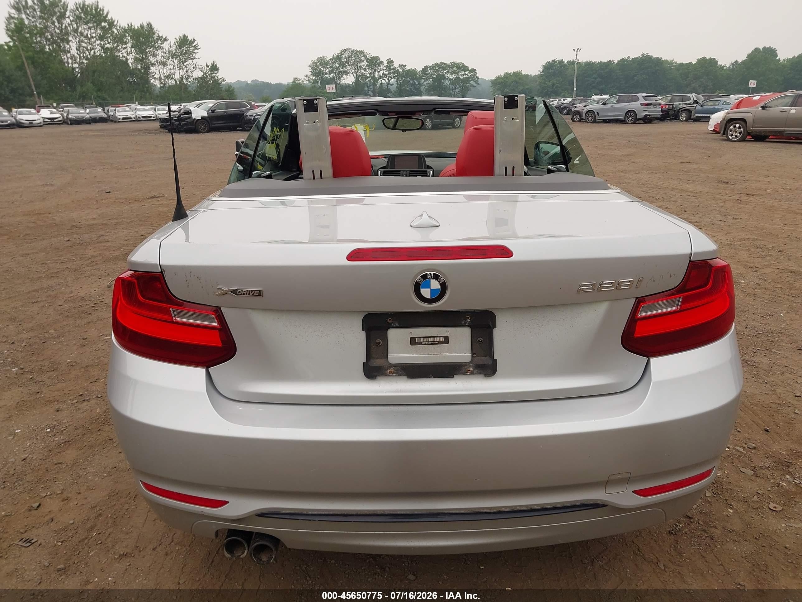 2015 Bmw 228i Xdrive Silver vin: WBA1K7C57FV235065