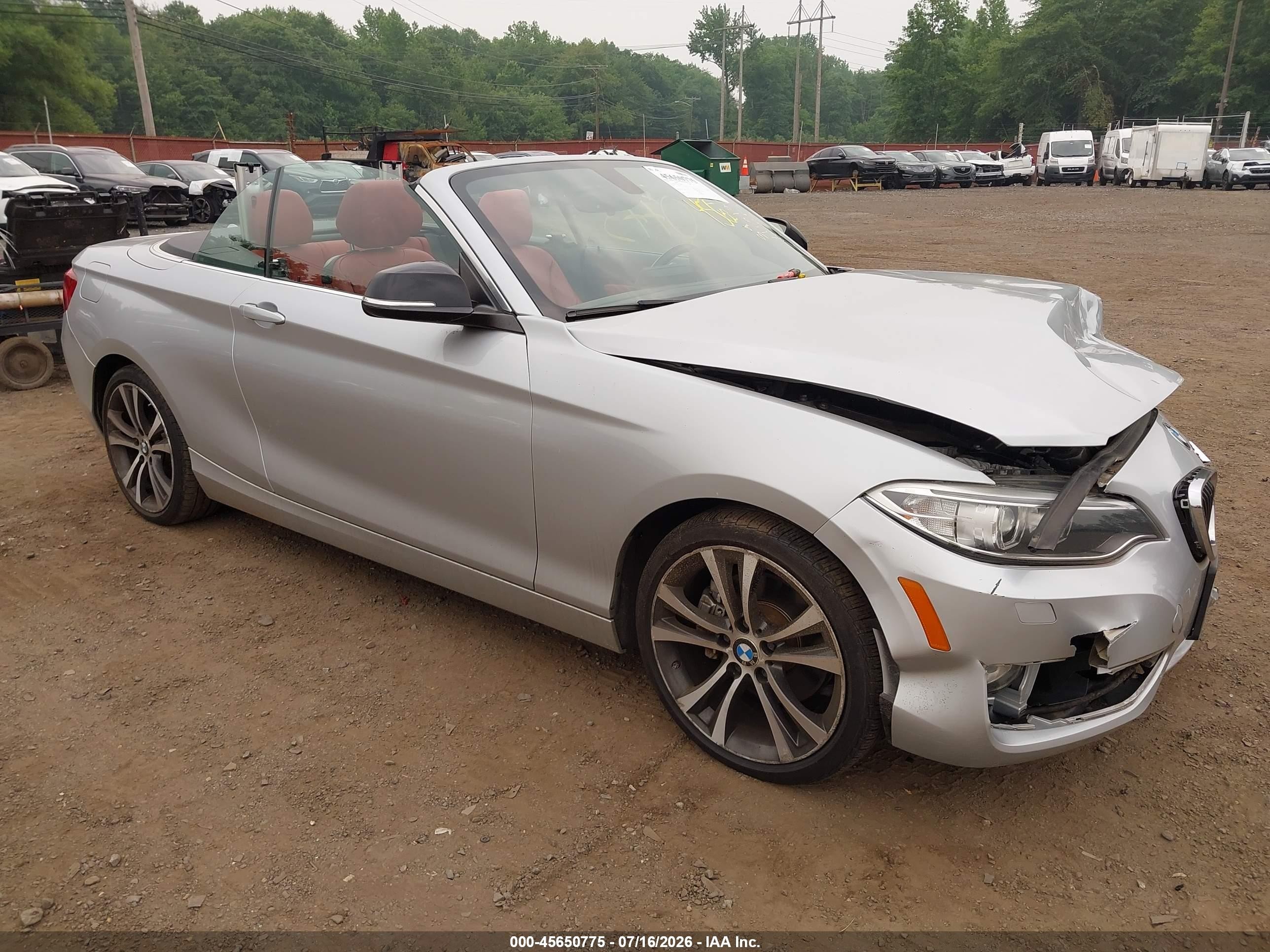 2015 Bmw 228i Xdrive Silver vin: WBA1K7C57FV235065