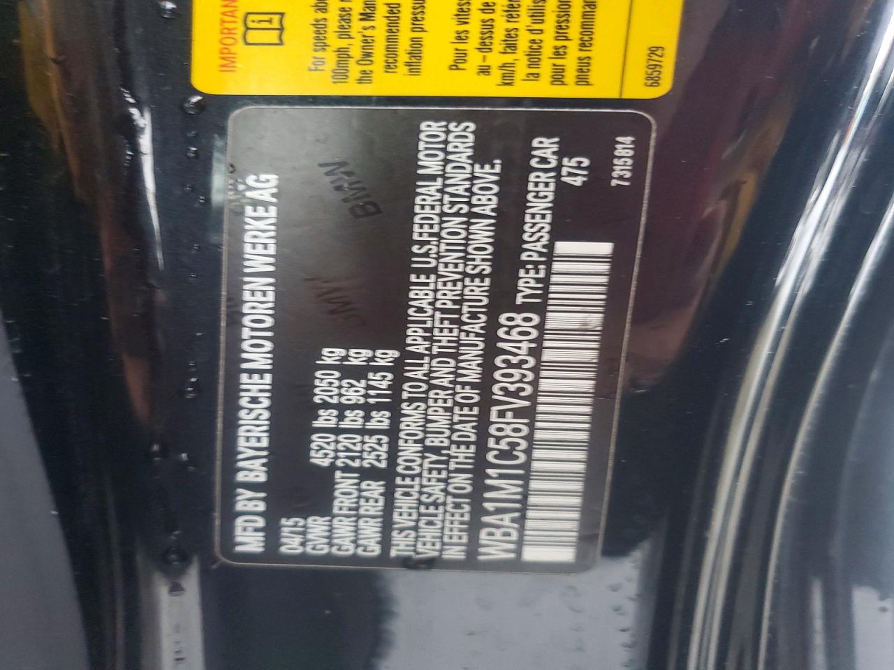 2015 Bmw Motorrad M235i Black vin: WBA1M1C58FV393468
