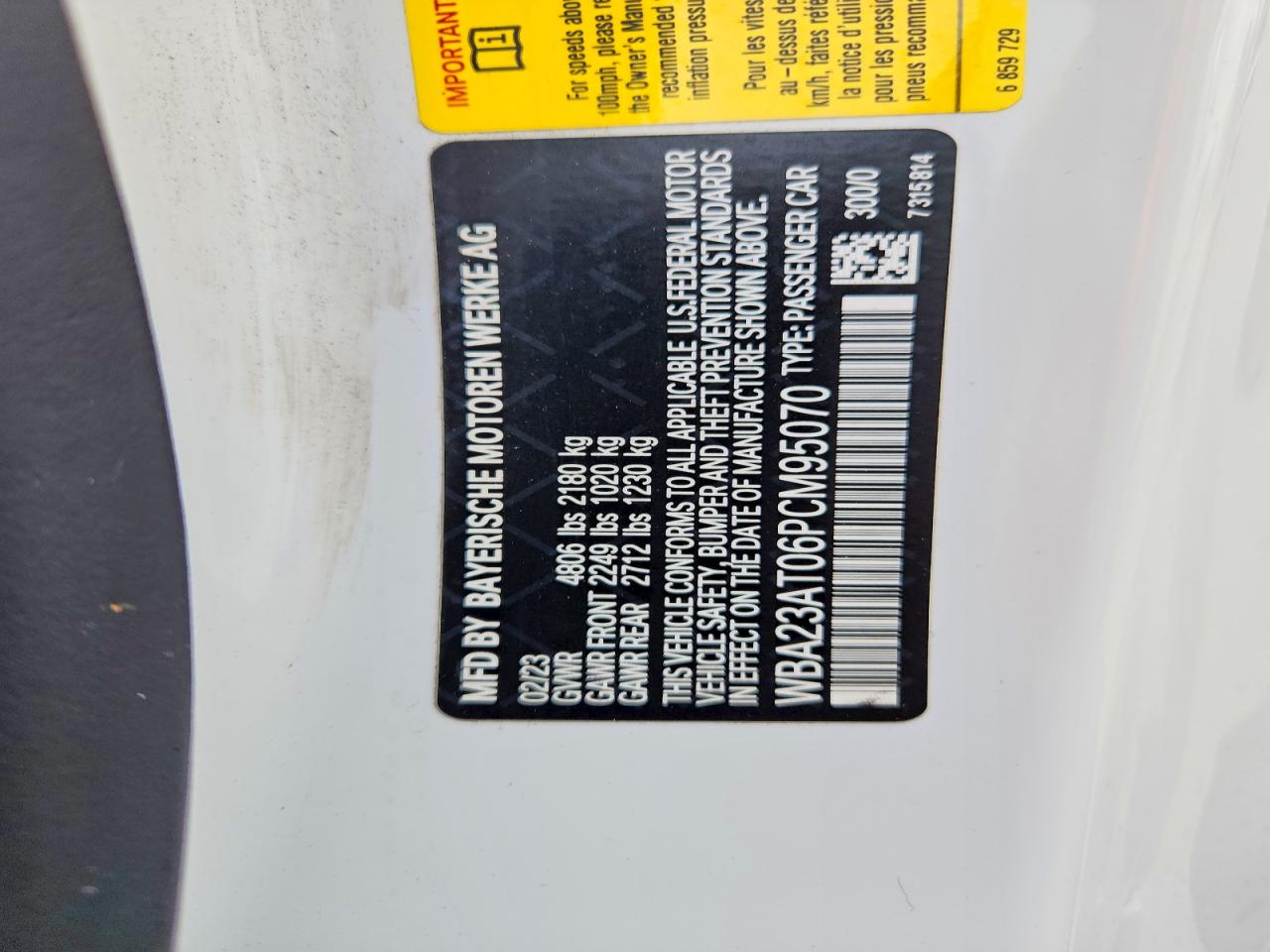 2023 Bmw 430i White vin: WBA23AT06PCM95070