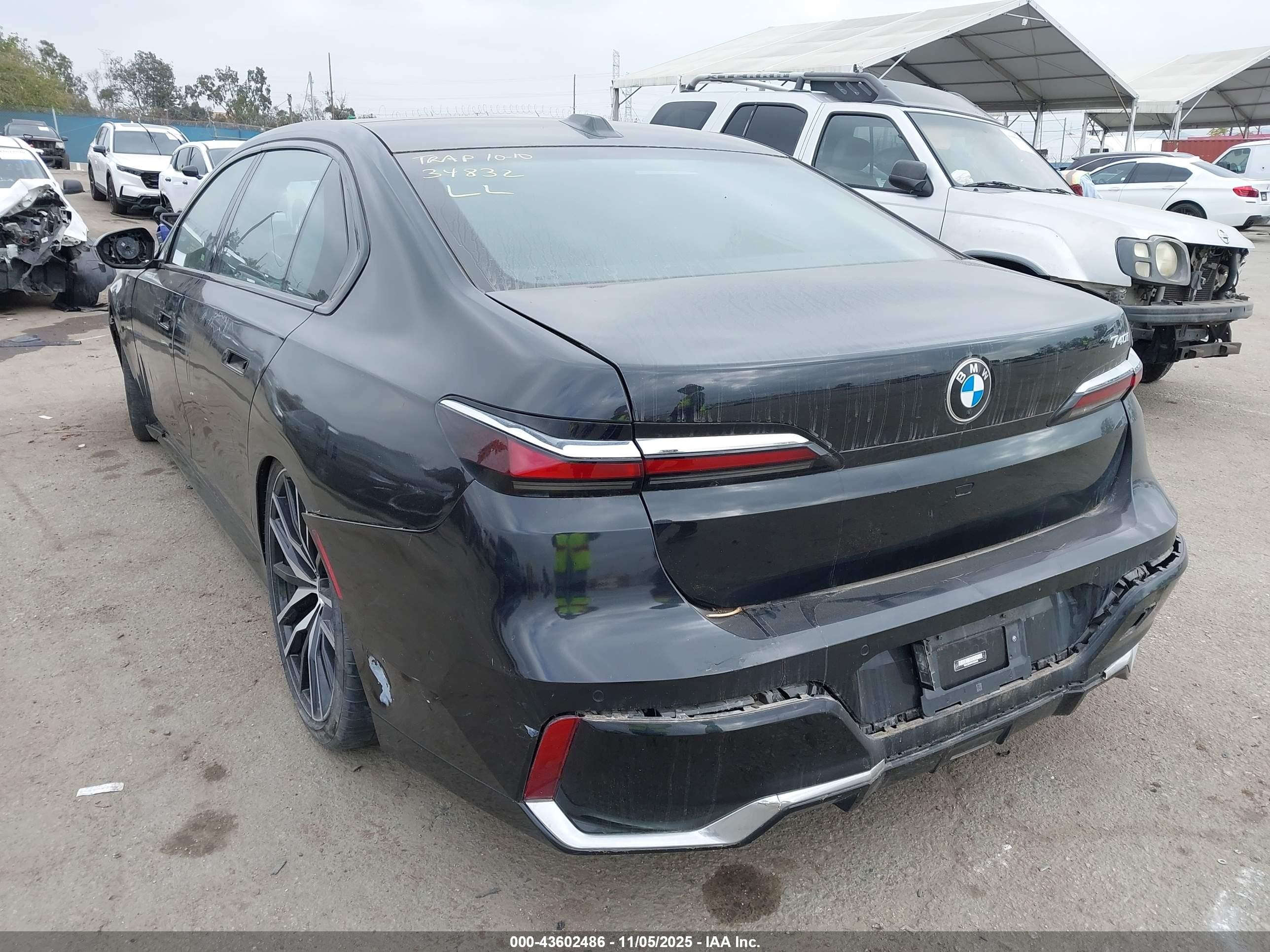 2023 Bmw 740 I Black vin: WBA23EH00PCM30022