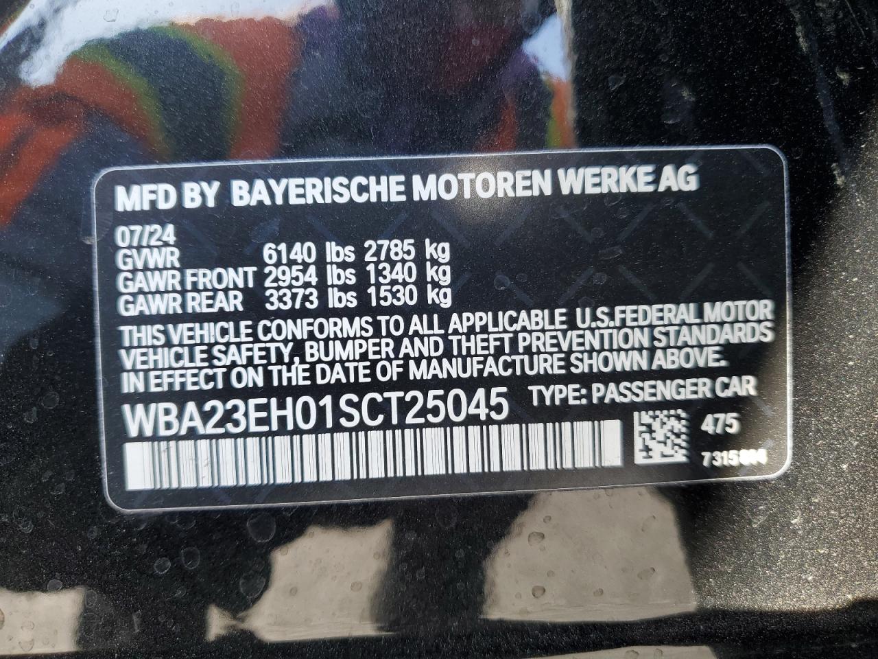 2025 Bmw 740 I   Black vin: WBA23EH01SCT25045