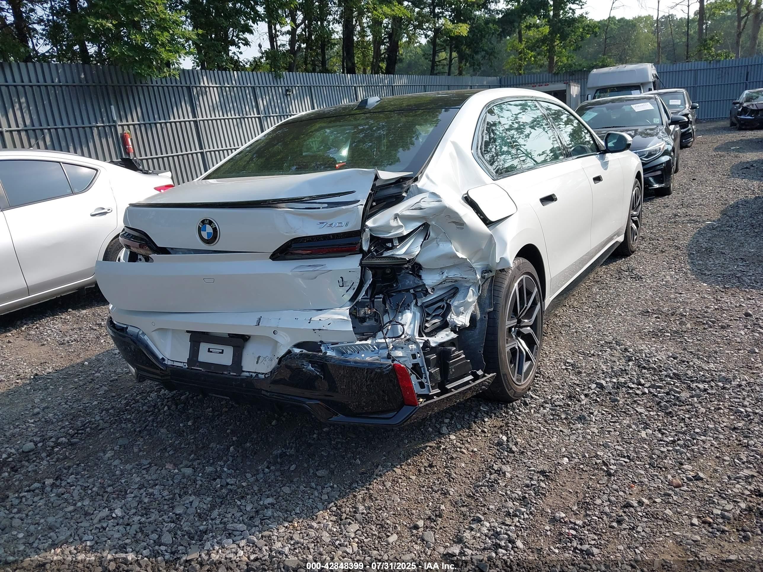2023 Bmw 740 I White vin: WBA23EH03PCN22614