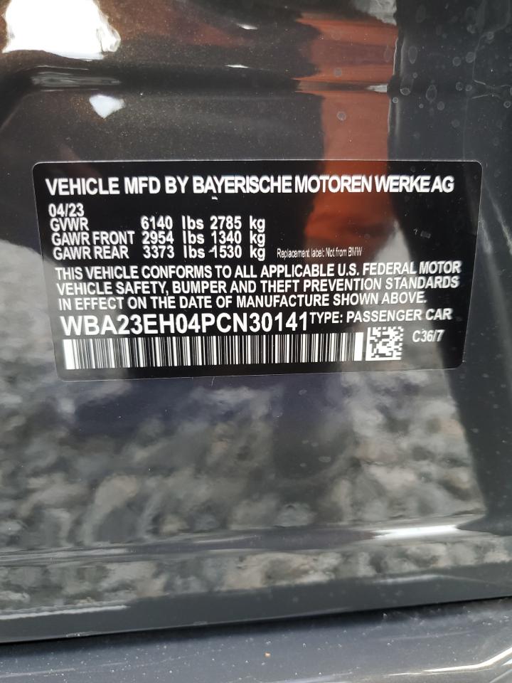 2023 Bmw 740 I Gray vin: WBA23EH04PCN30141