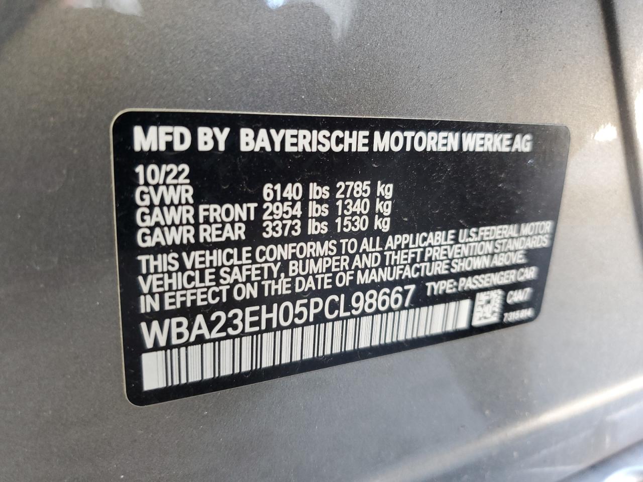 2023 Bmw 740 I Silver vin: WBA23EH05PCL98667