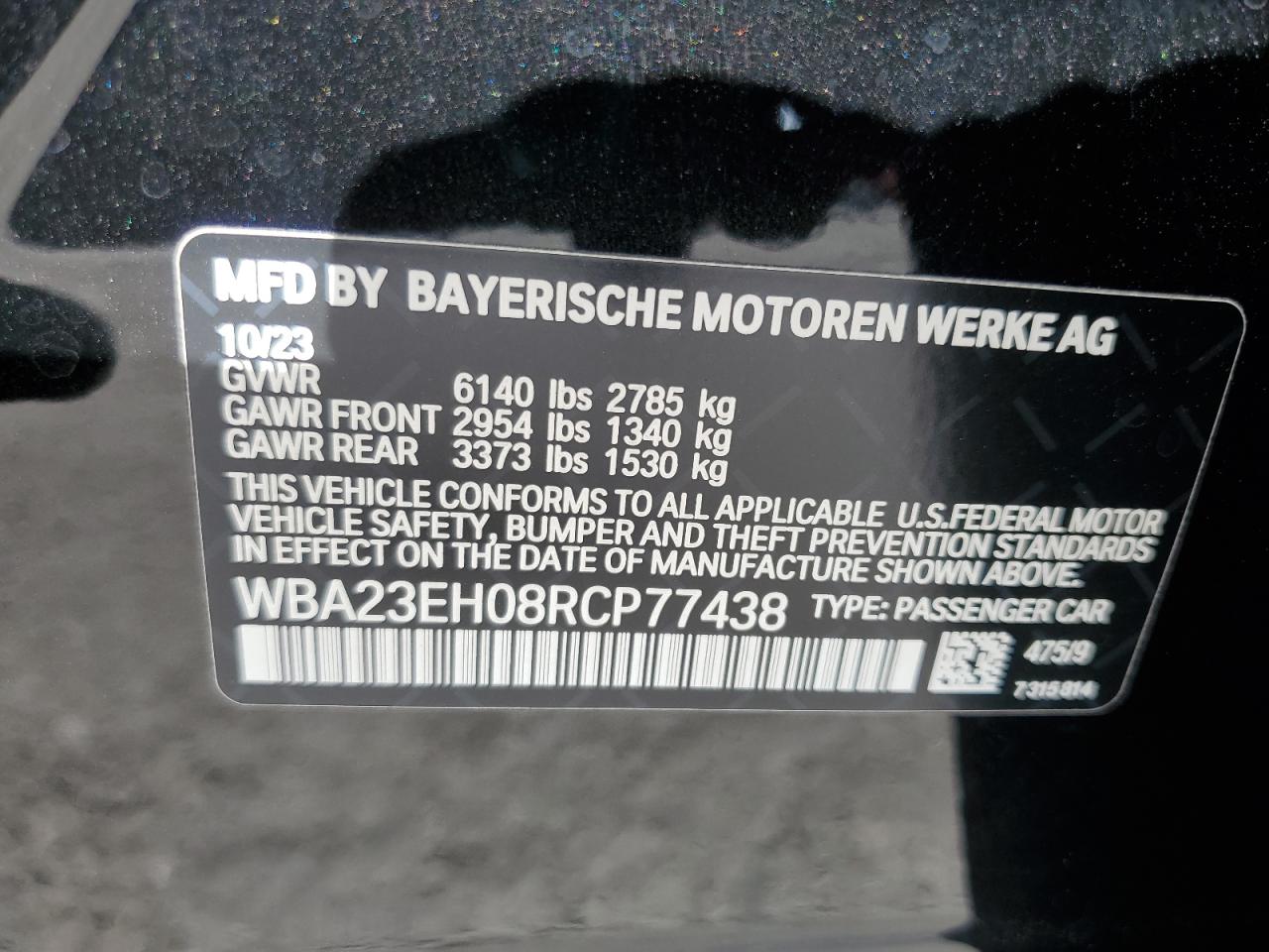 2024 Bmw 740 I Black vin: WBA23EH08RCP77438