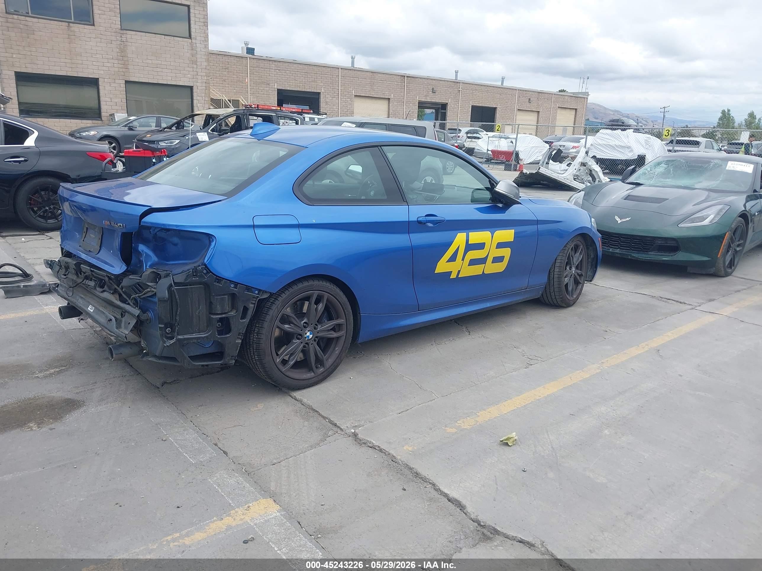 2017 Bmw M240i Blue vin: WBA2G1C32HV639301