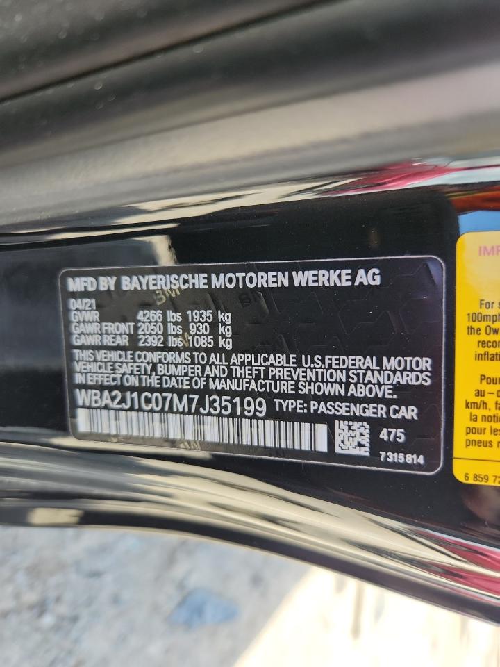 2021 Bmw 230i    Black vin: WBA2J1C07M7J35199