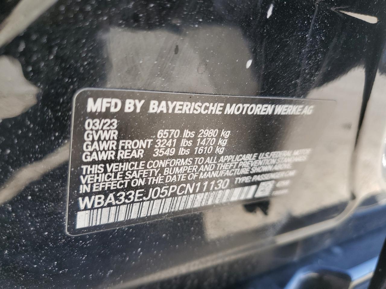 2023 Bmw 760 Xi Black vin: WBA33EJ05PCN11130