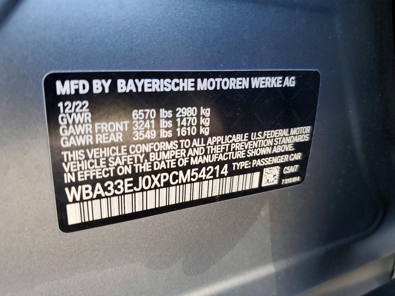 2023 Bmw 760 Xi Серебряный vin: WBA33EJ0XPCM54214