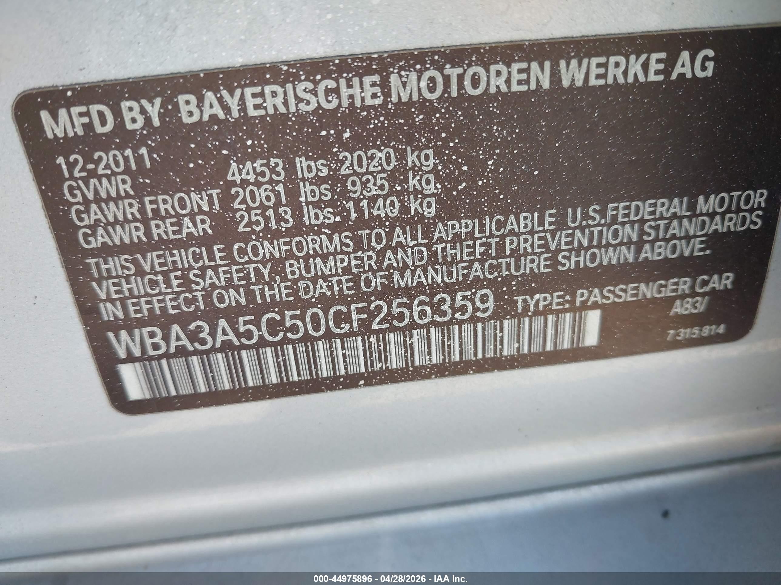 2012 Bmw 328i Silver vin: WBA3A5C50CF256359