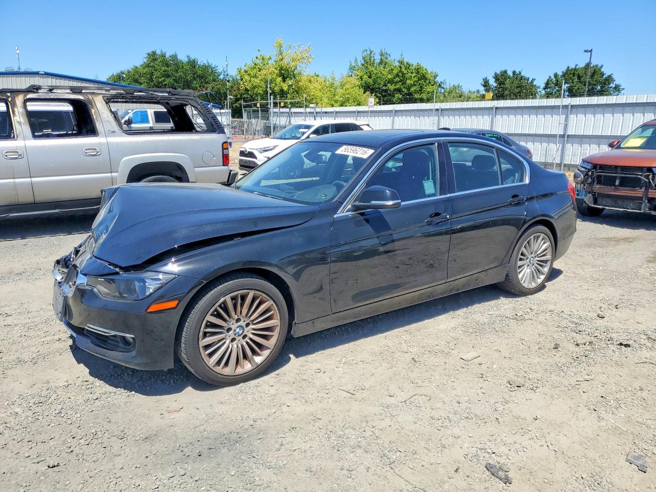 2012 Bmw 328 I Черный vin: WBA3A5C50CF345400