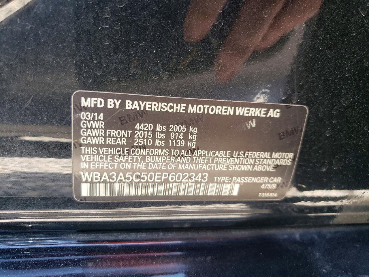 2014 Bmw 328 I Black vin: WBA3A5C50EP602343