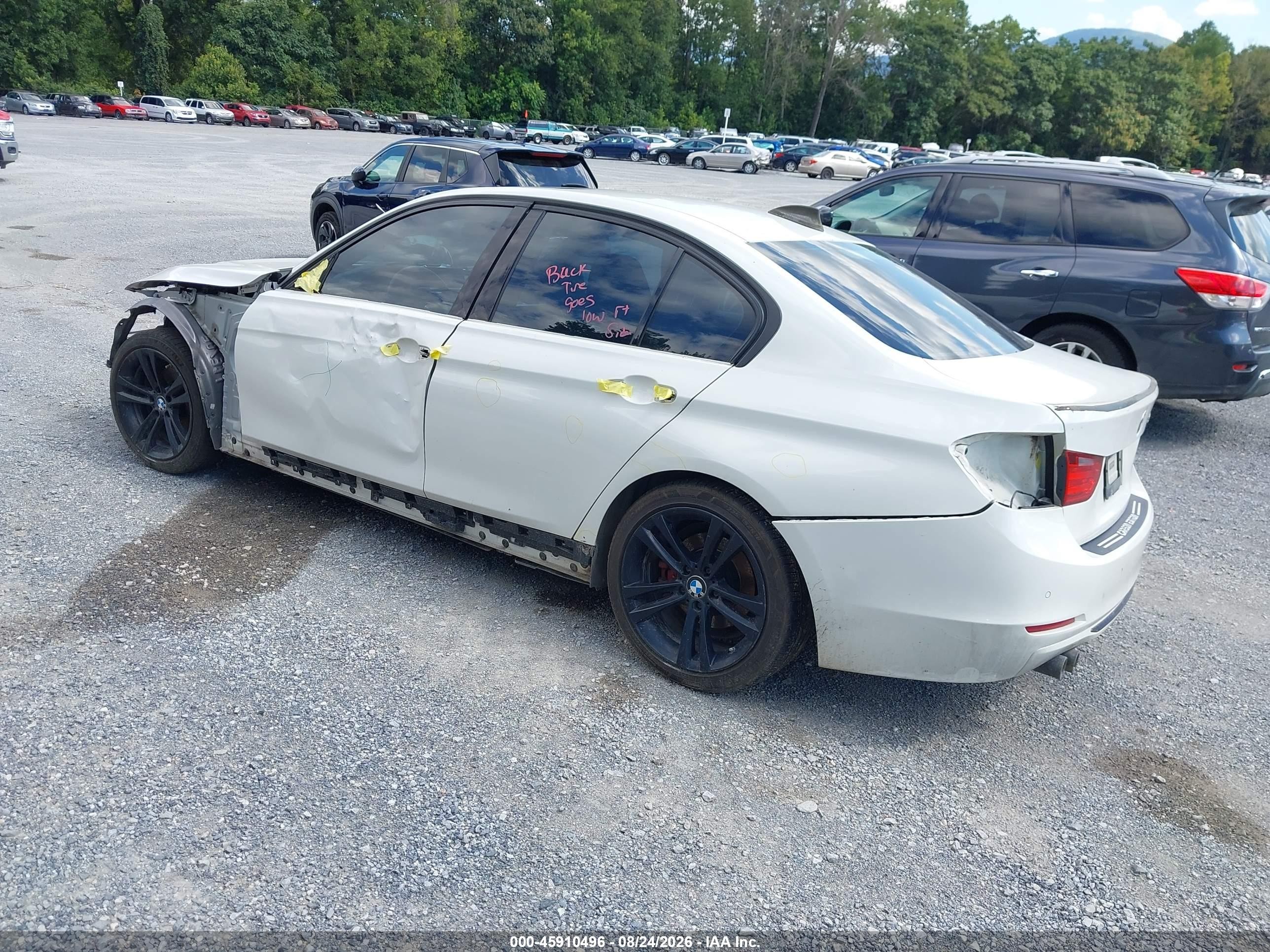 2015 Bmw 328i   White vin: WBA3A5C50FF453651