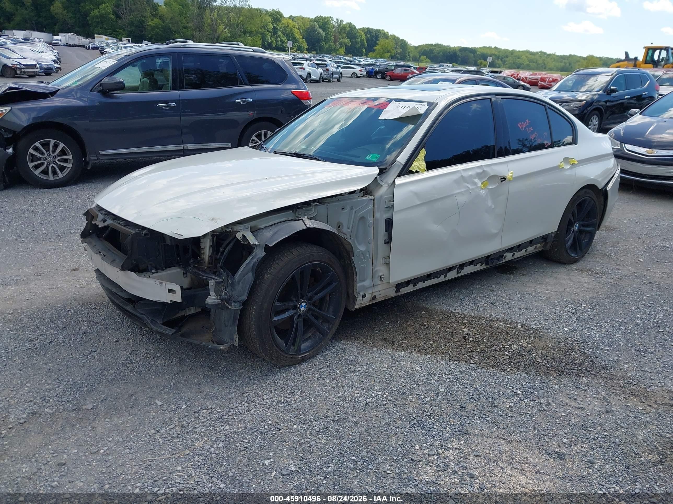 2015 Bmw 328i   White vin: WBA3A5C50FF453651