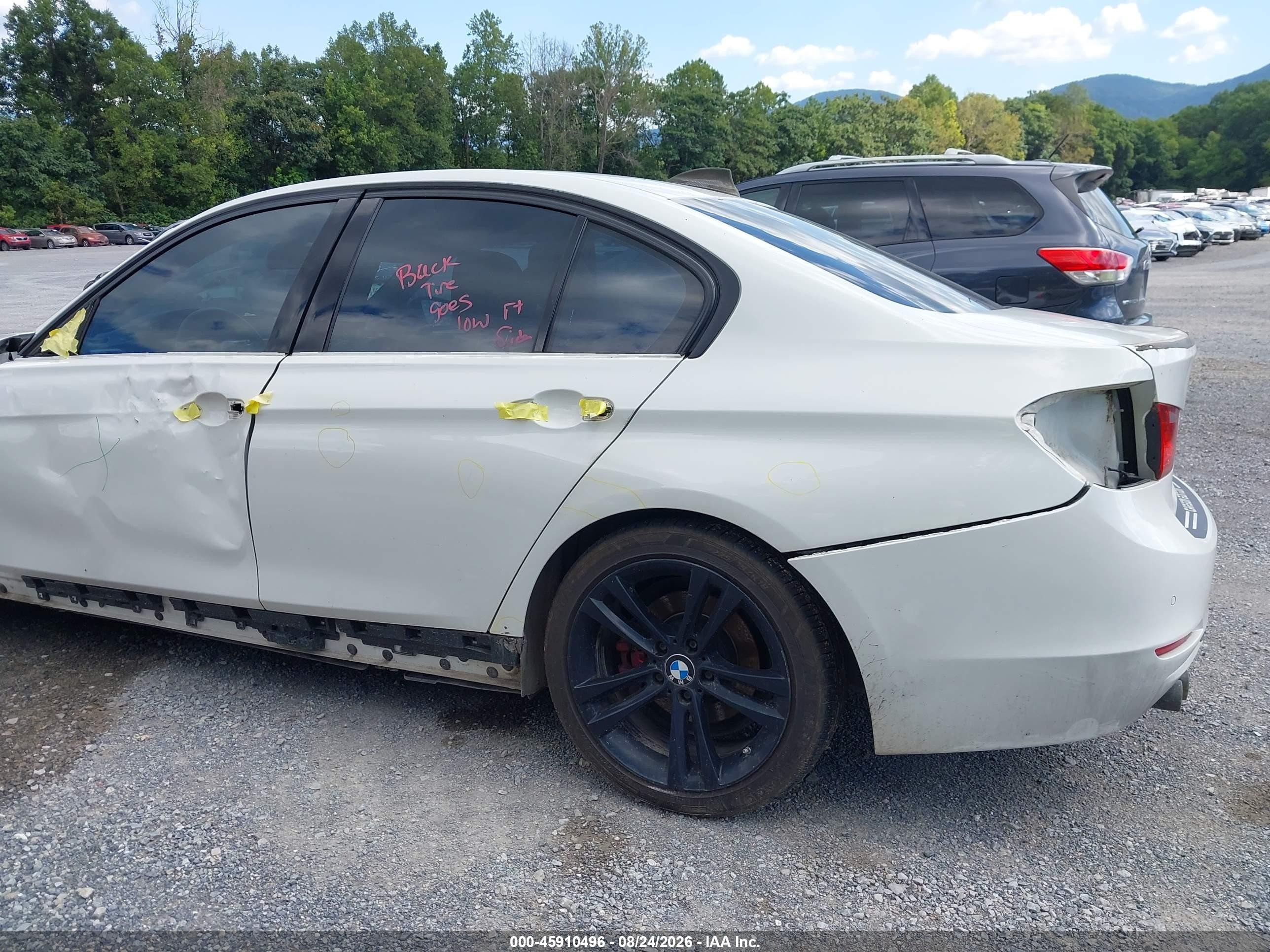 2015 Bmw 328i   White vin: WBA3A5C50FF453651