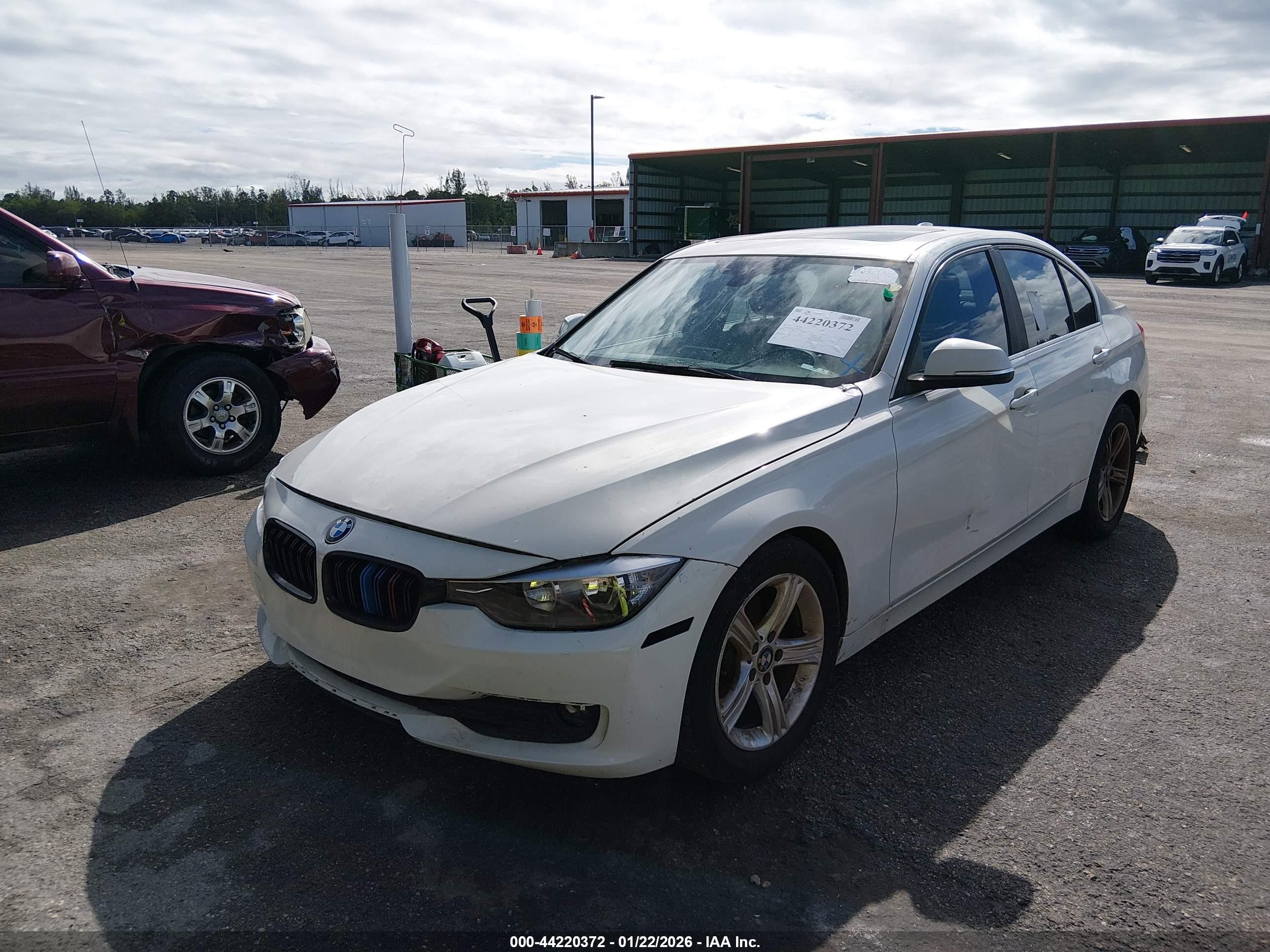 2015 Bmw 328i   White vin: WBA3A5C50FF606271