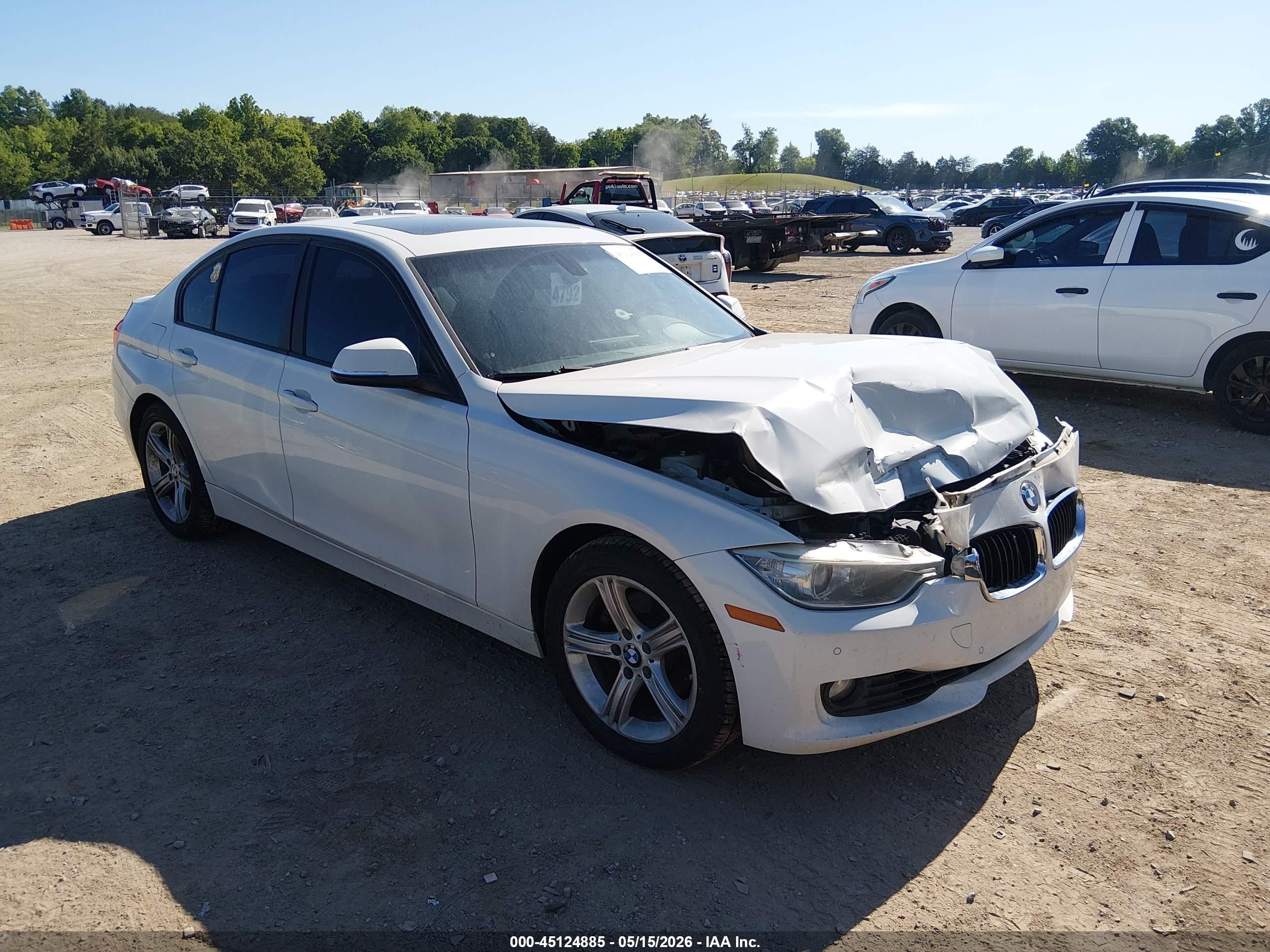 2014 Bmw 328i   White vin: WBA3A5C51EJ464976