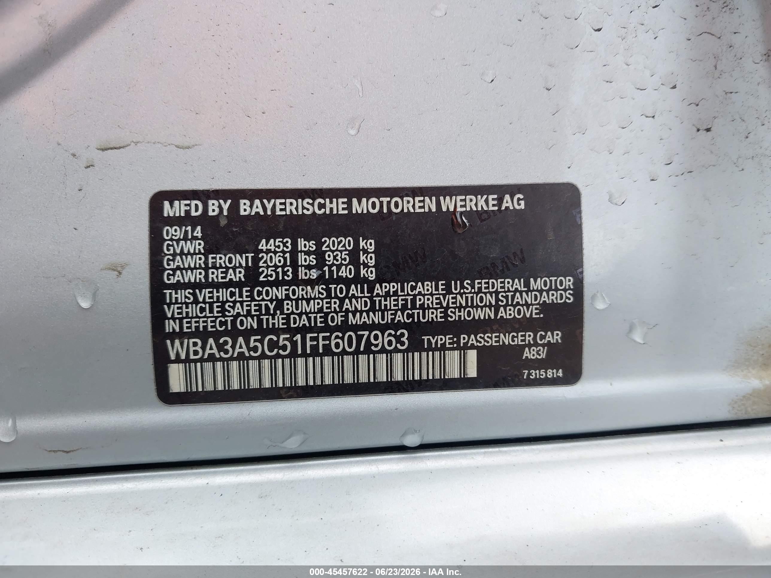 2015 Bmw 328i   Silver vin: WBA3A5C51FF607963