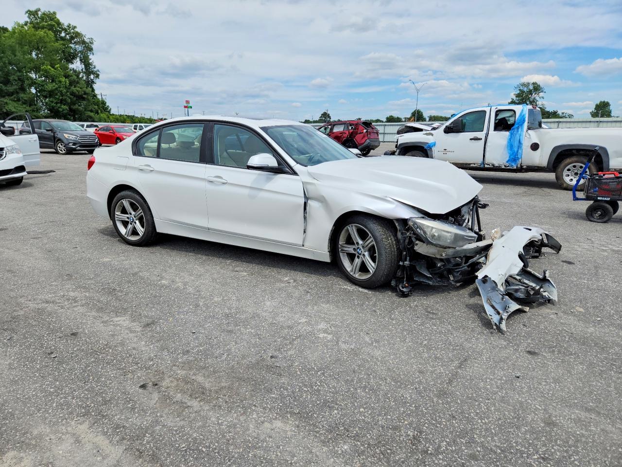 2015 Bmw 328 I White vin: WBA3A5C51FF610166