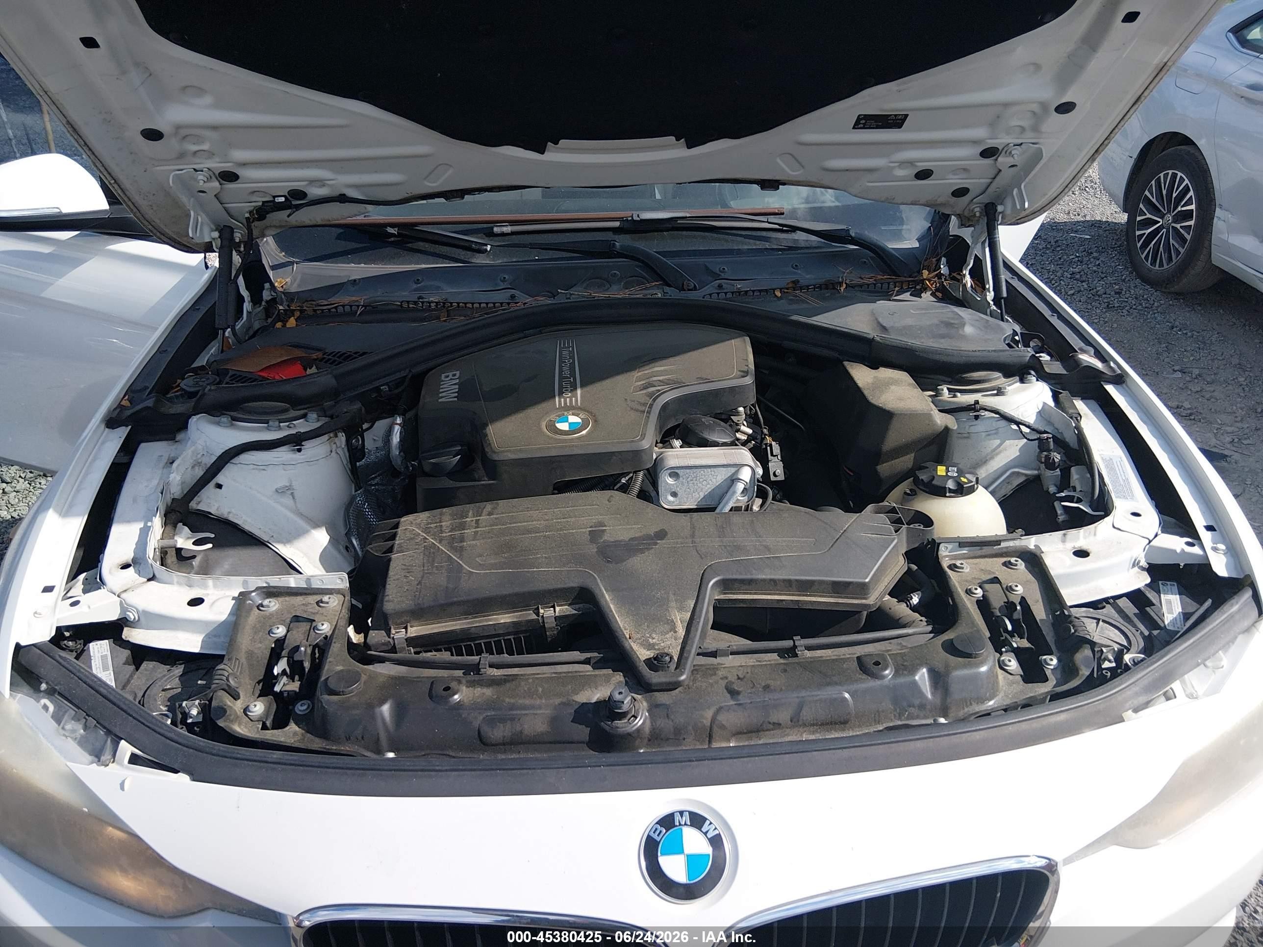 2015 Bmw 328i   White vin: WBA3A5C51FF610877