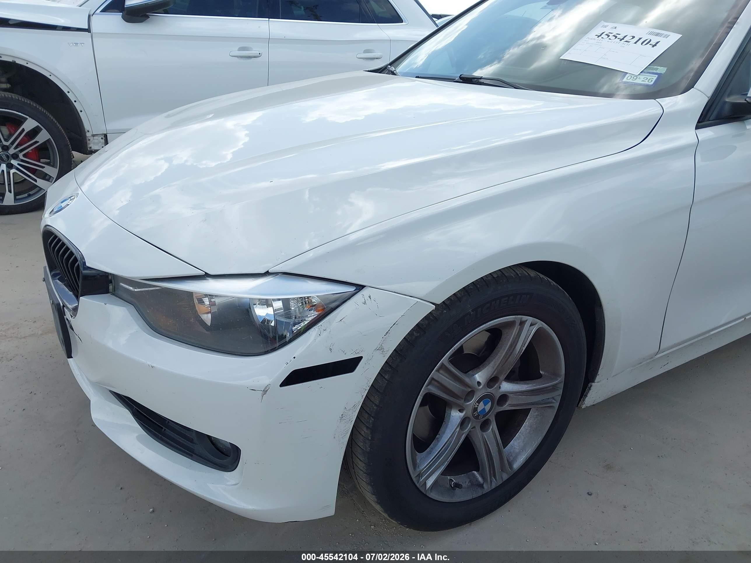 2015 Bmw 328i   White vin: WBA3A5C51FP605415