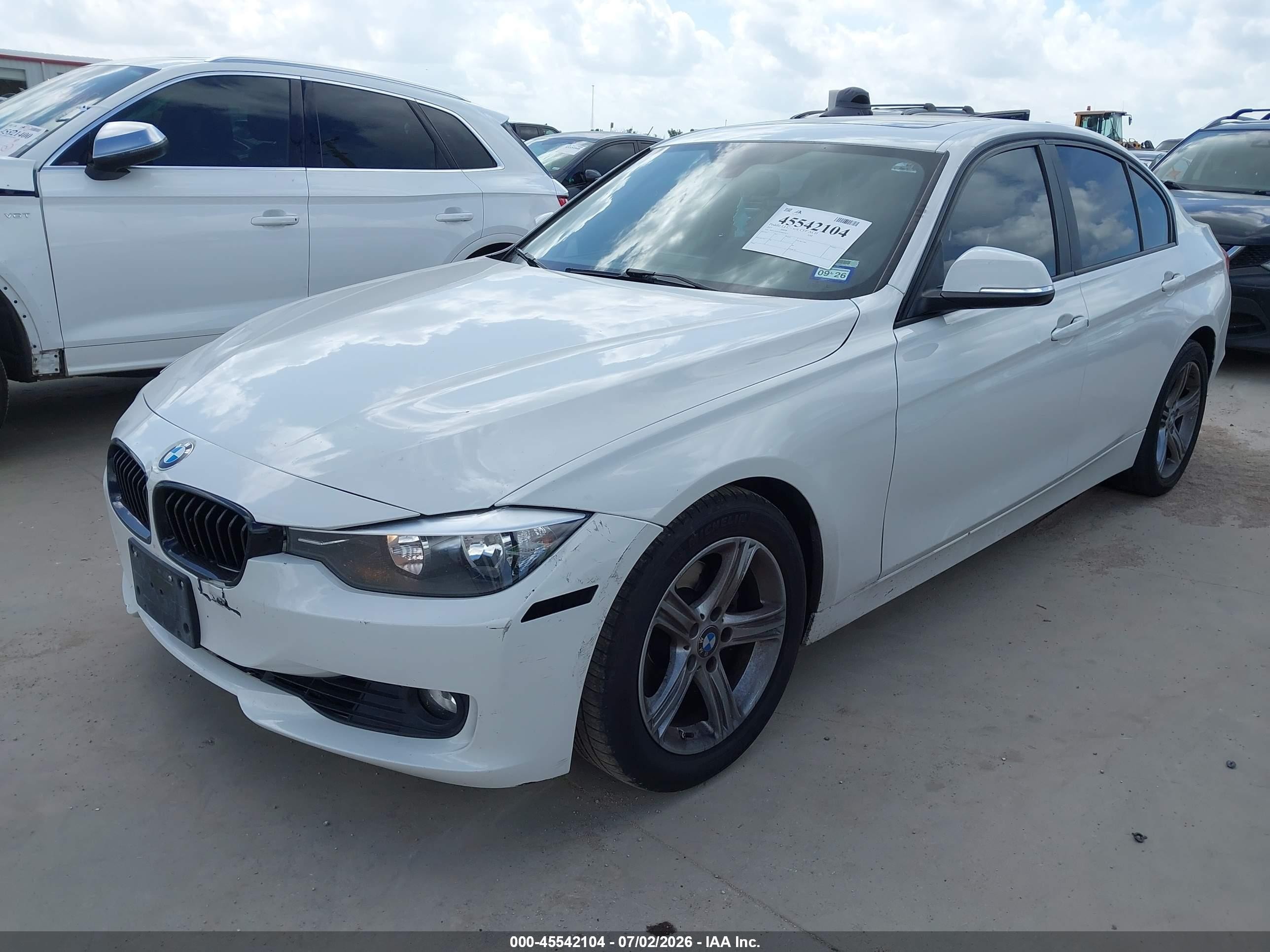 2015 Bmw 328i   White vin: WBA3A5C51FP605415