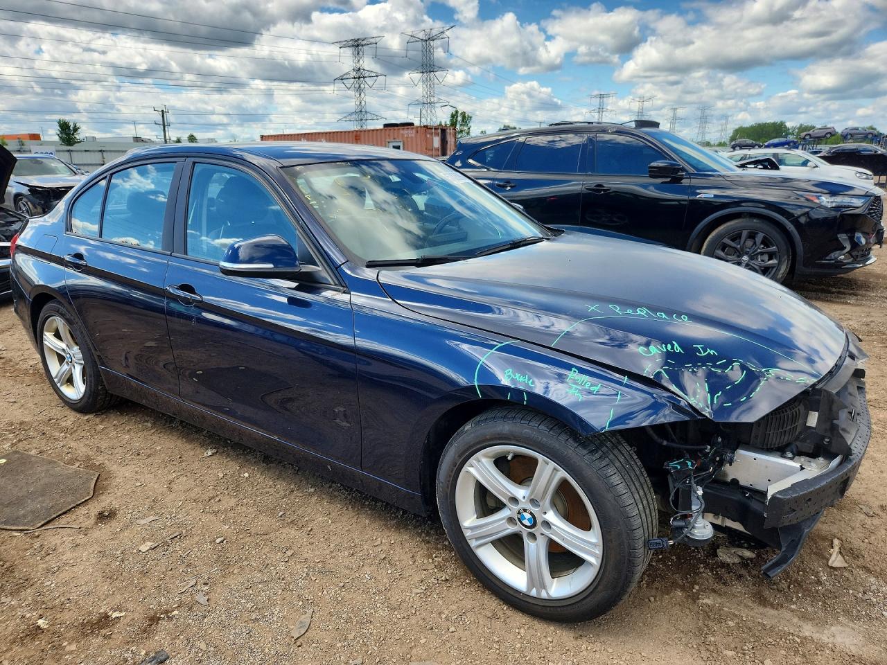 2014 Bmw 328 I Blue vin: WBA3A5C52EF453519