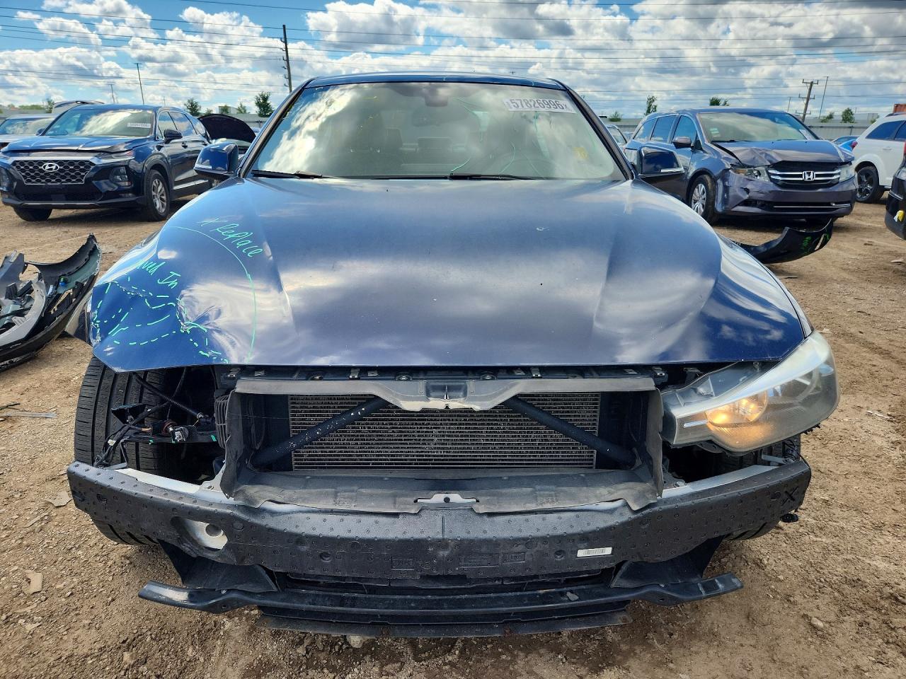 2014 Bmw 328 I Blue vin: WBA3A5C52EF453519