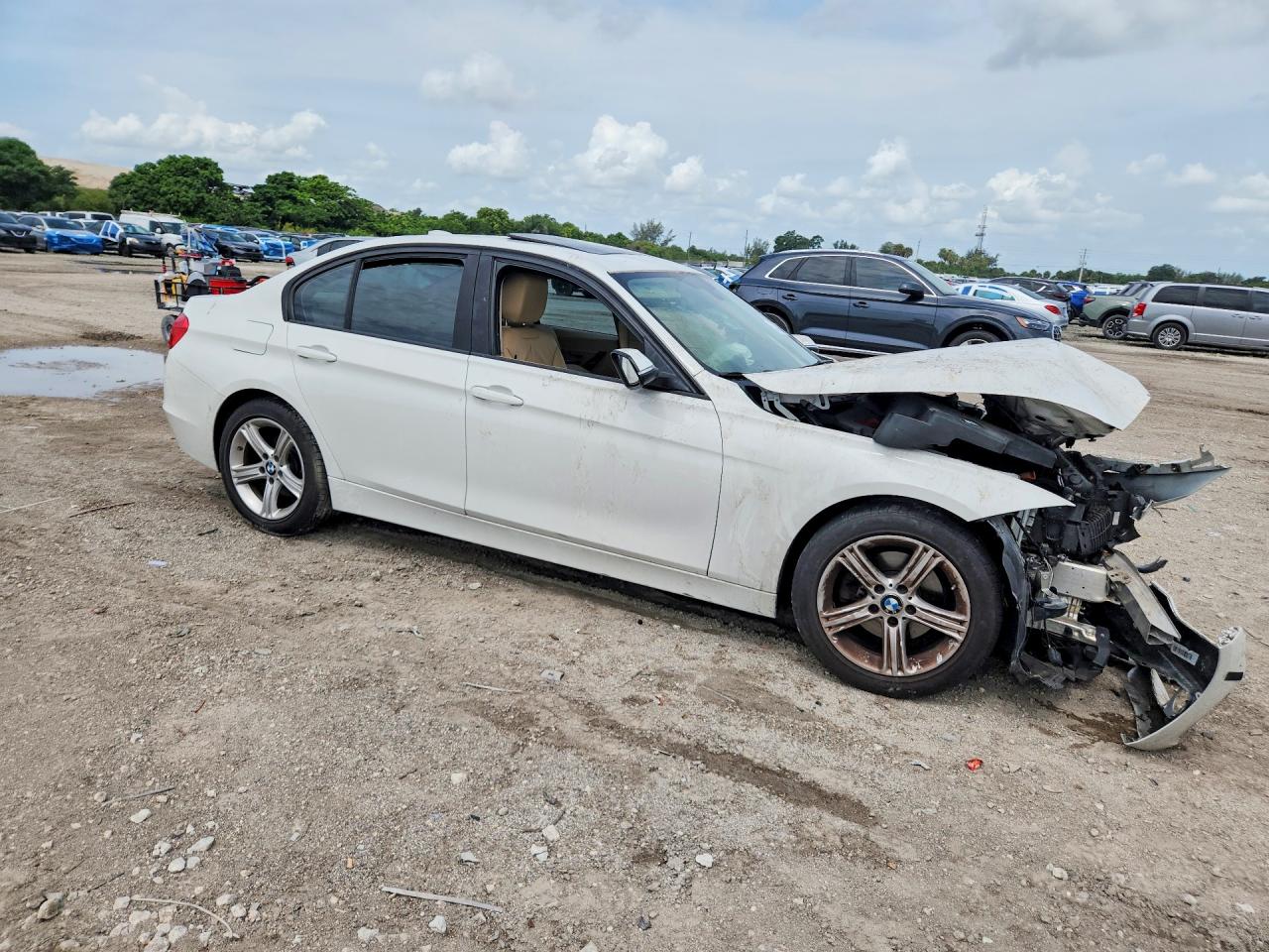 2014 Bmw 328 I White vin: WBA3A5C52EF605105